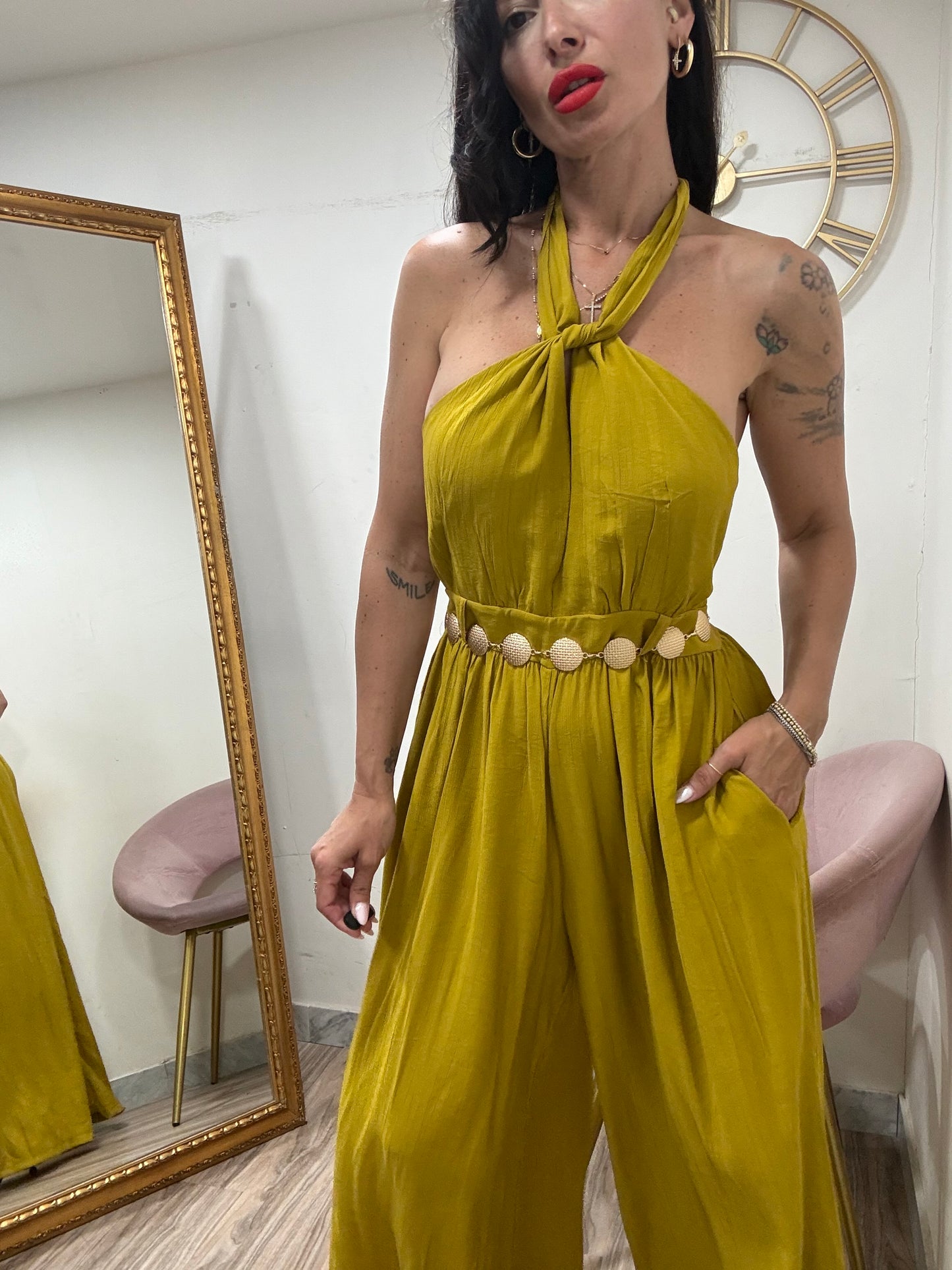 Jumpsuit palazzo cinta  58199