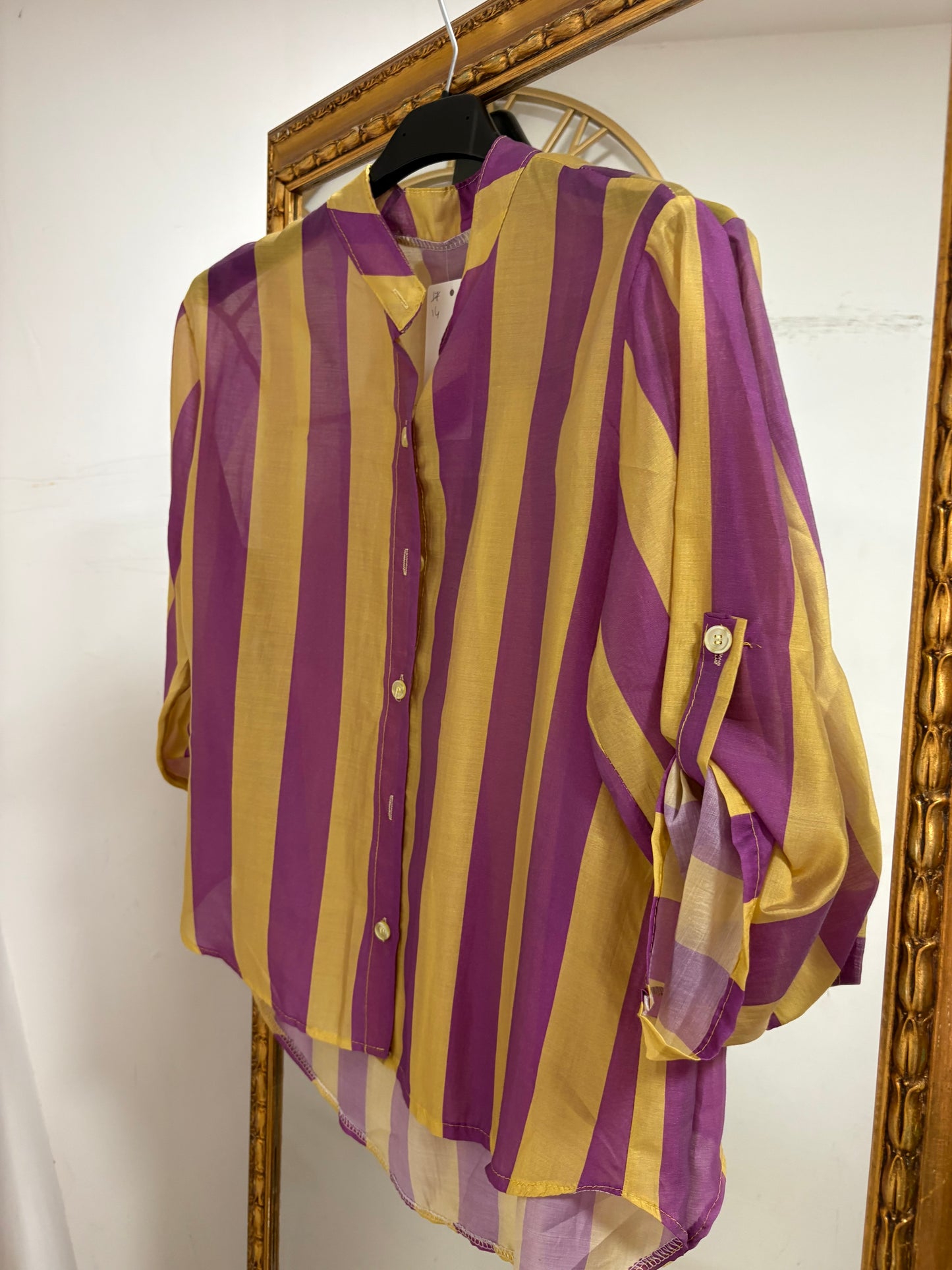 Camicia velata righe 20392