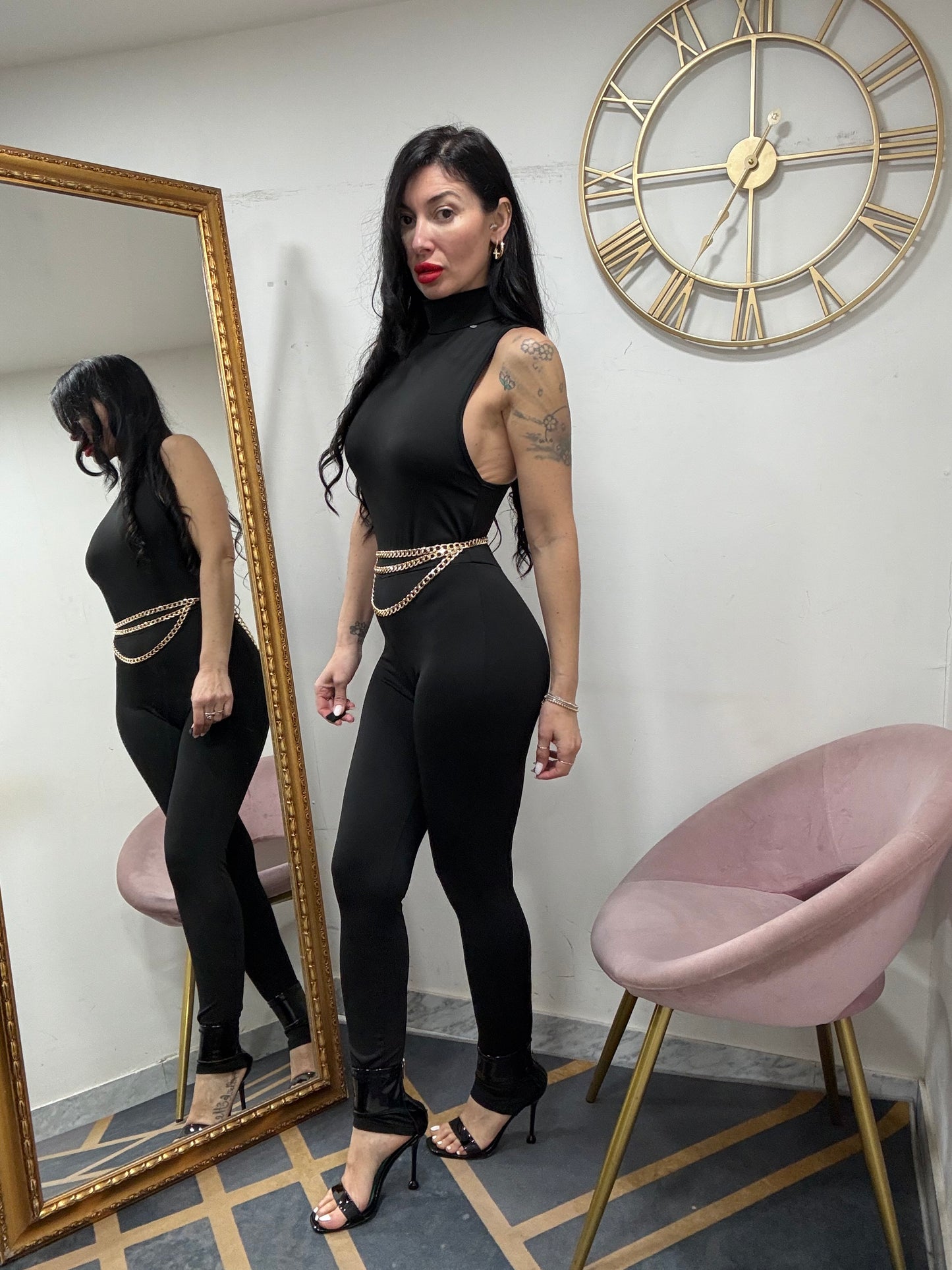 Jumpsuit scollo americano 22685