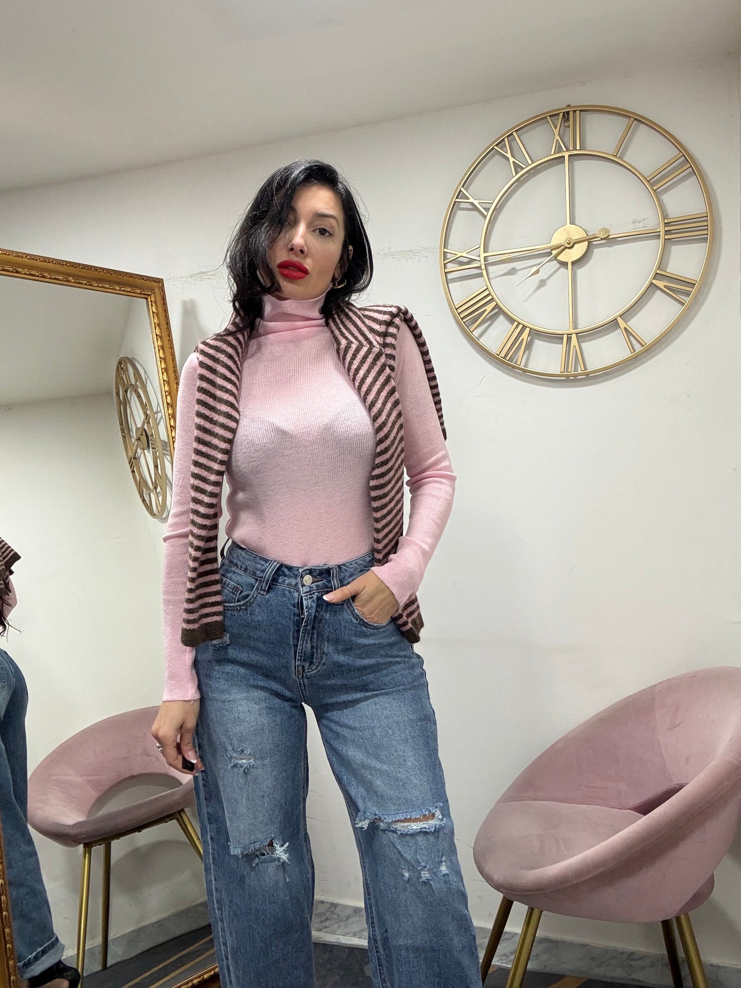 Jeans mom fit rotture 406