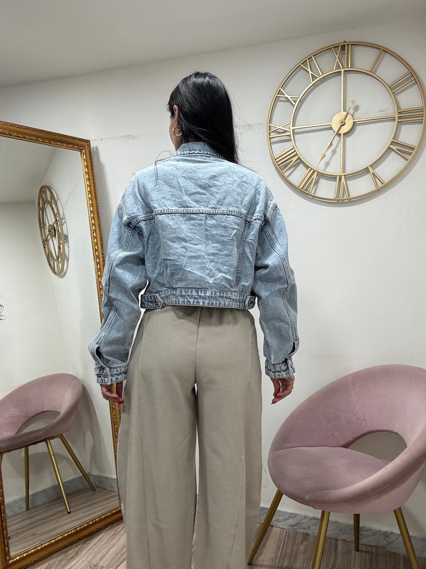 Giubbino denim crop 137