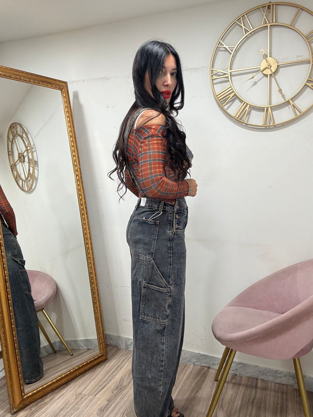 Salopette jeans 1980