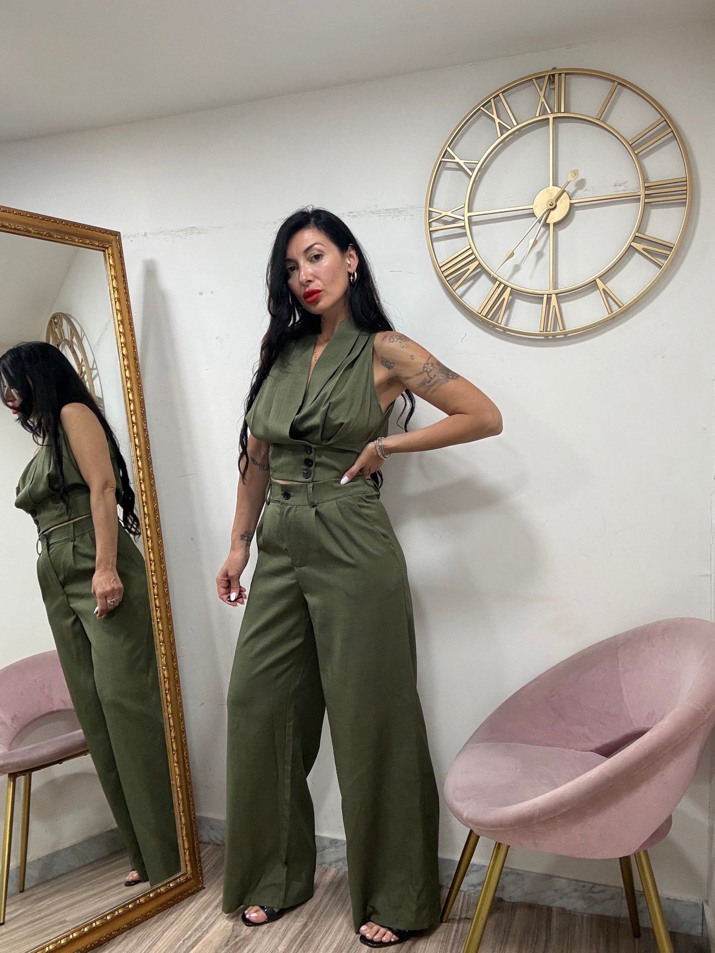 Coordinato gilet crop
