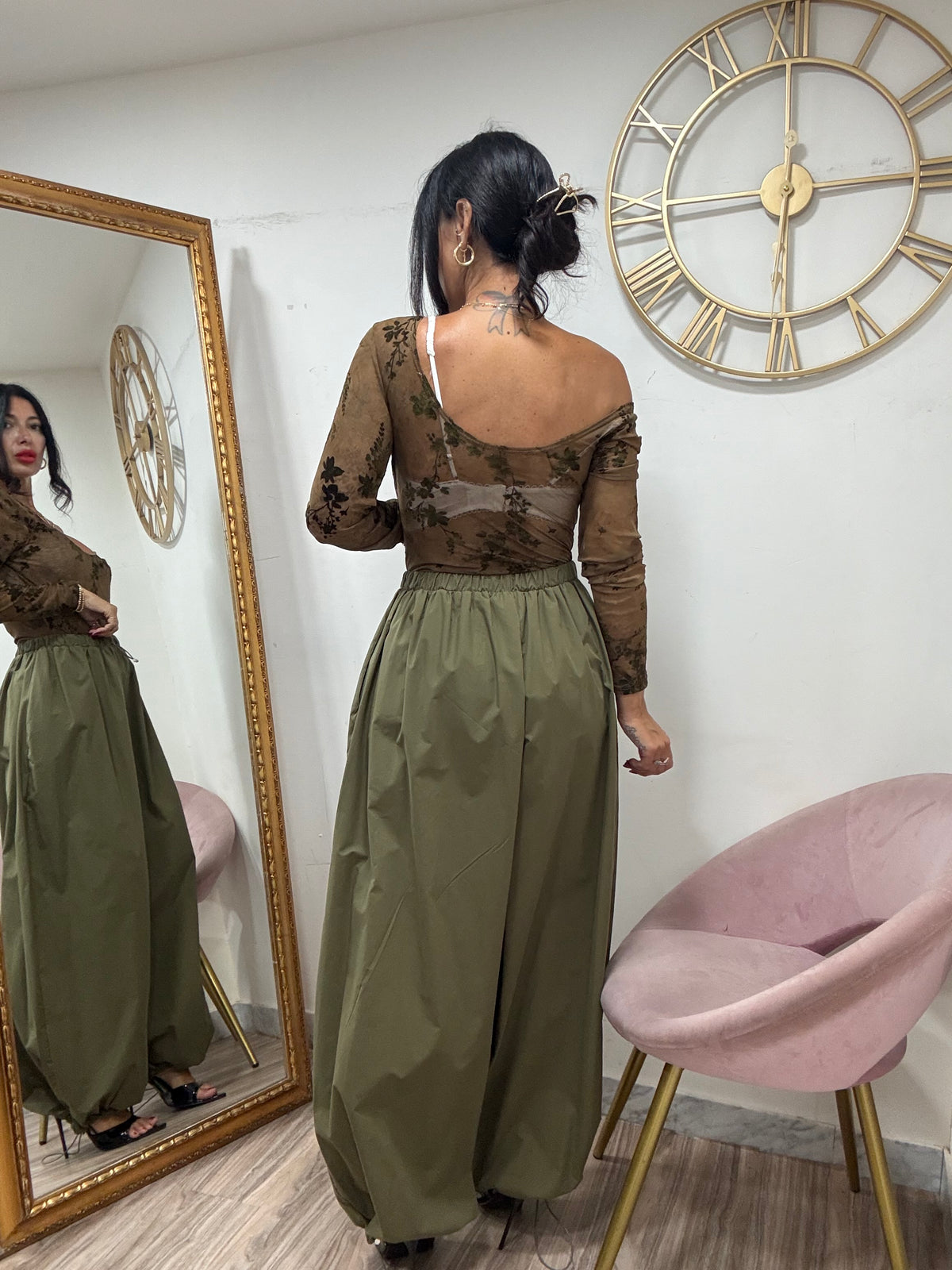 Body velo fiori velluto