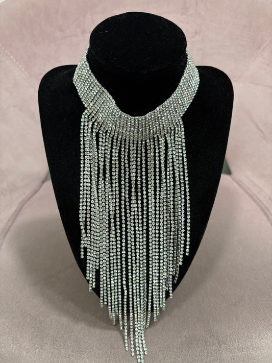 Collana pioggia strass