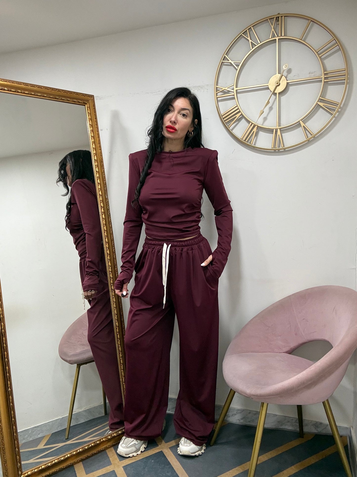 Coordinato pantalalaccio licra 22710