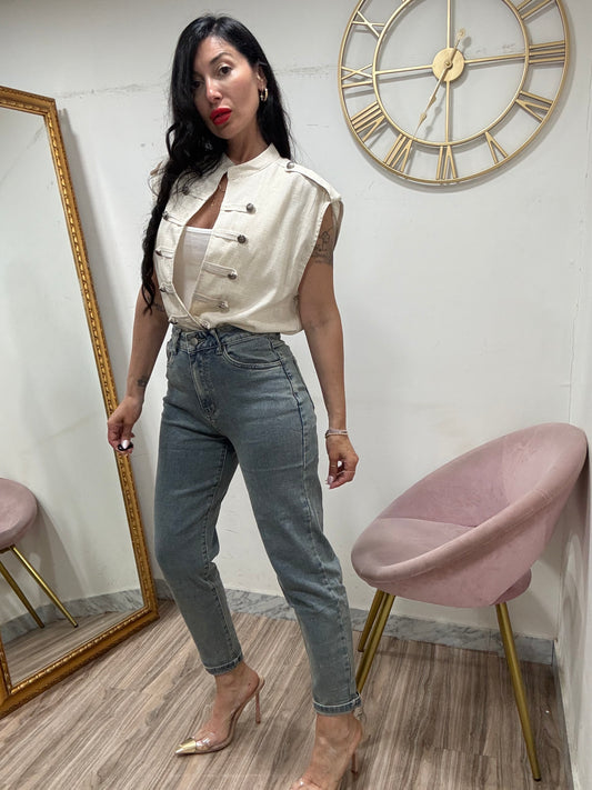 Jeans skinny sabbiato 132