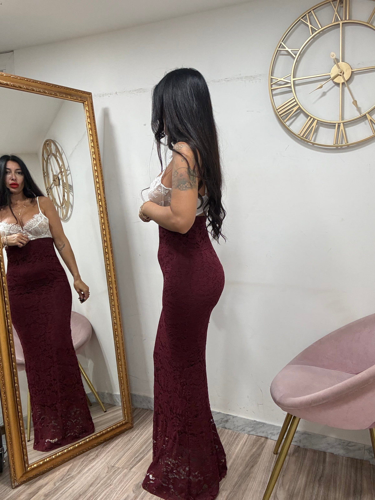 Gonna lunga merletto 5054