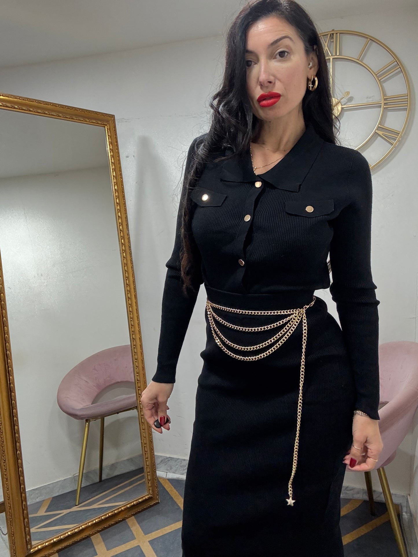 Coord cardigan polo 102