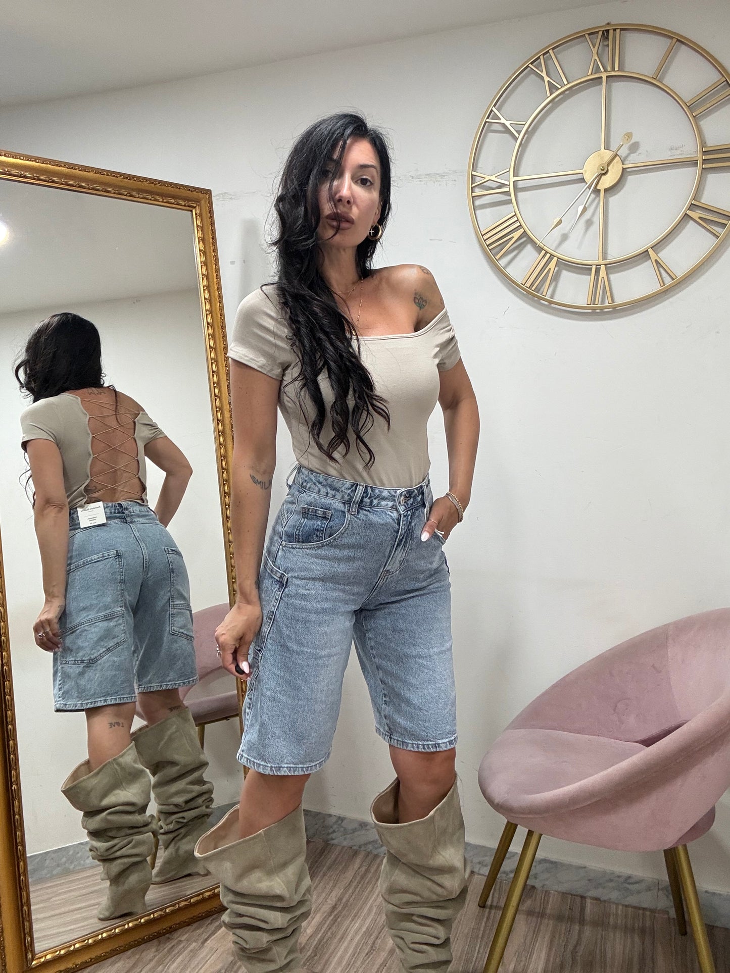 Bermuda denim tasche 8800