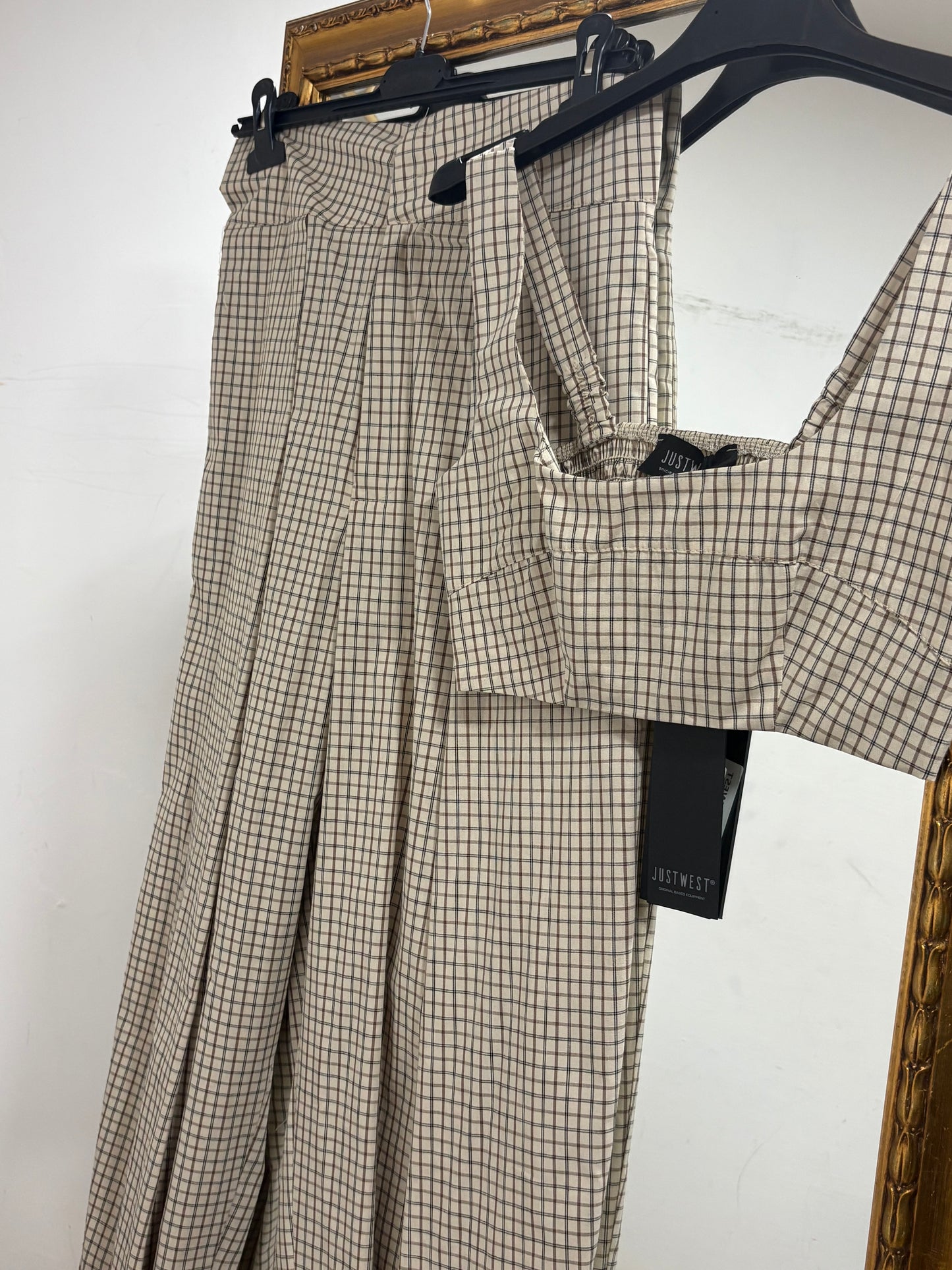 Coordinato quadri top  e pant ballon 1301