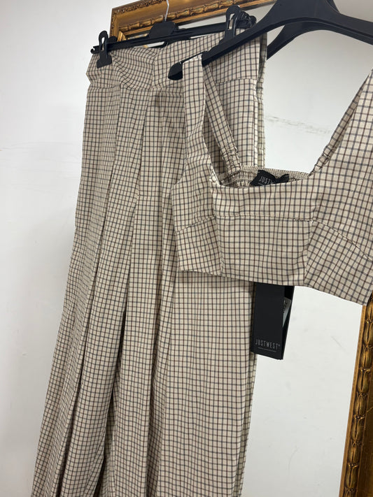 Coordinato quadri top  e pant ballon 1301
