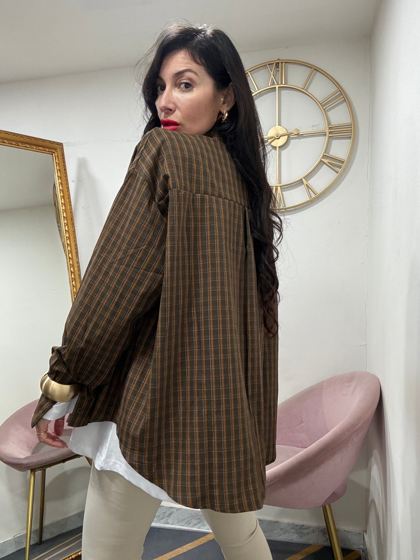 Camicia spalline oversize 695#