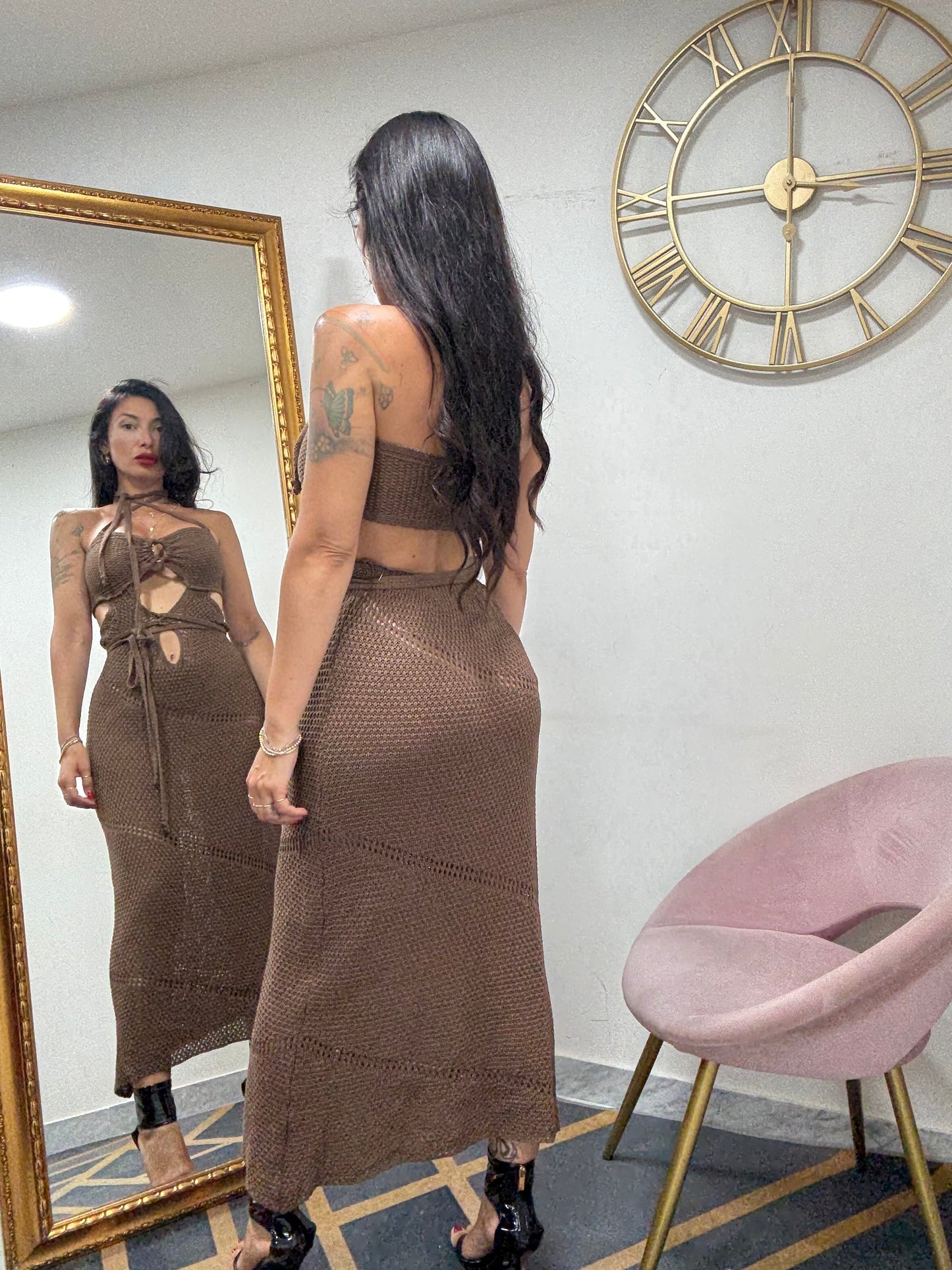 Dress copricostume uncinetto fascia 245