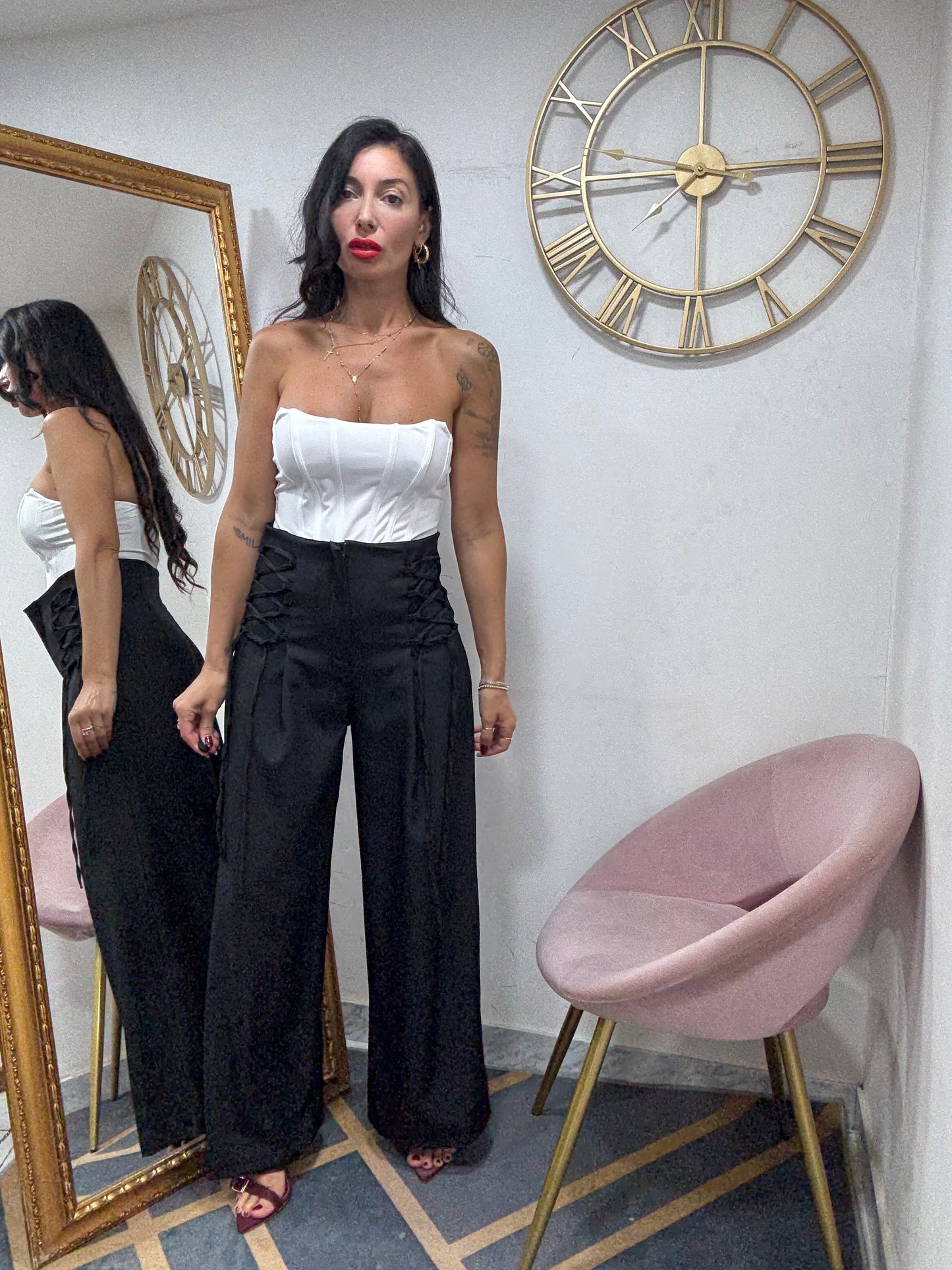 Pantalone bustier palazzo 229