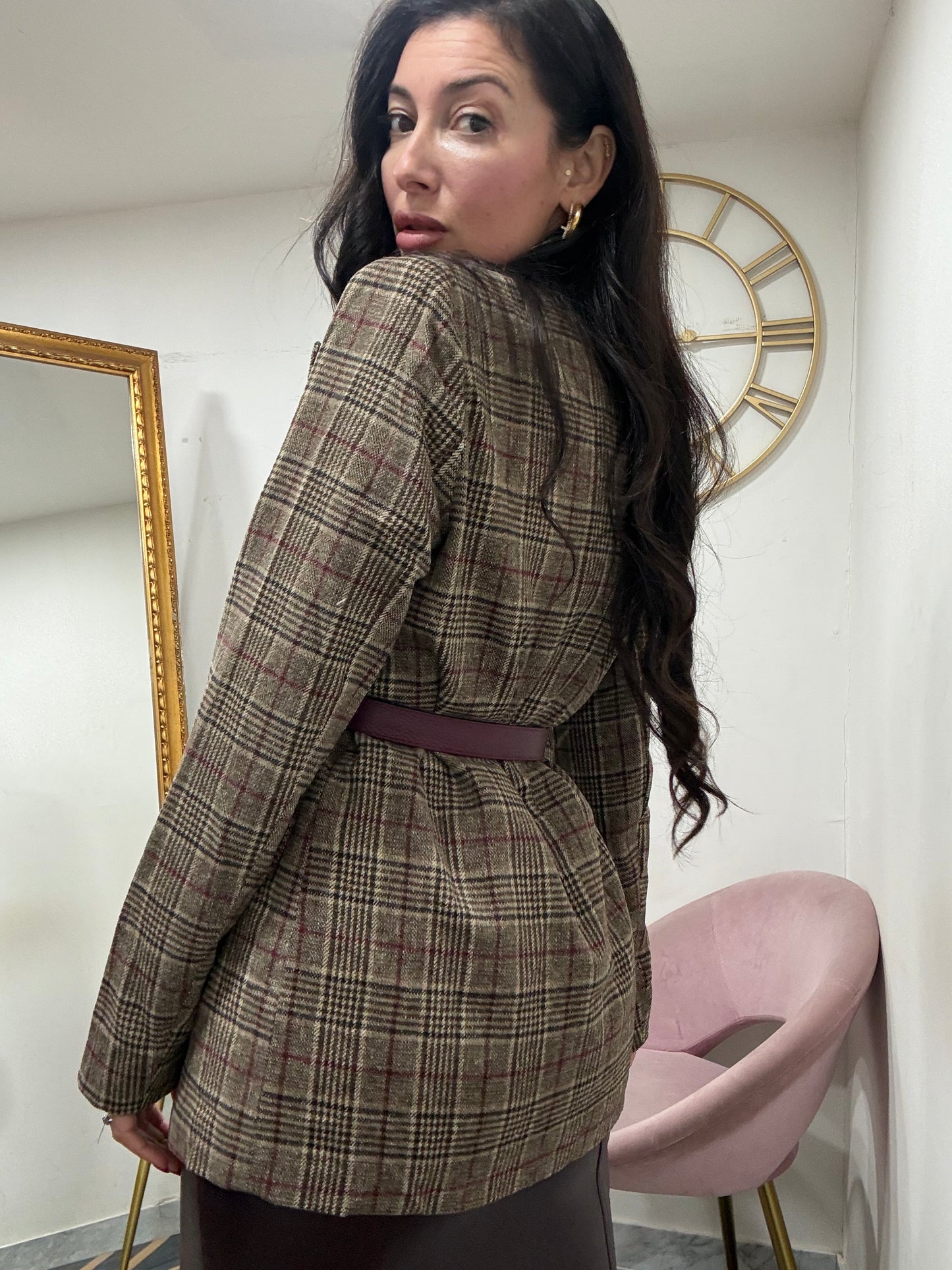 Giacca doppio petto quadri 615