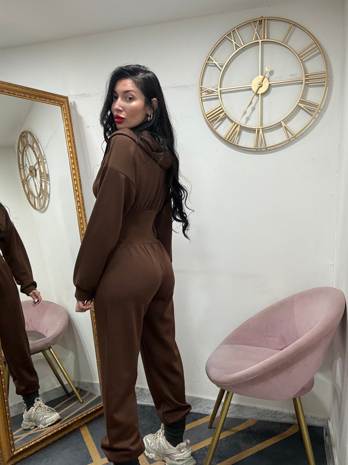 Jumpsuit felpa zip 9912