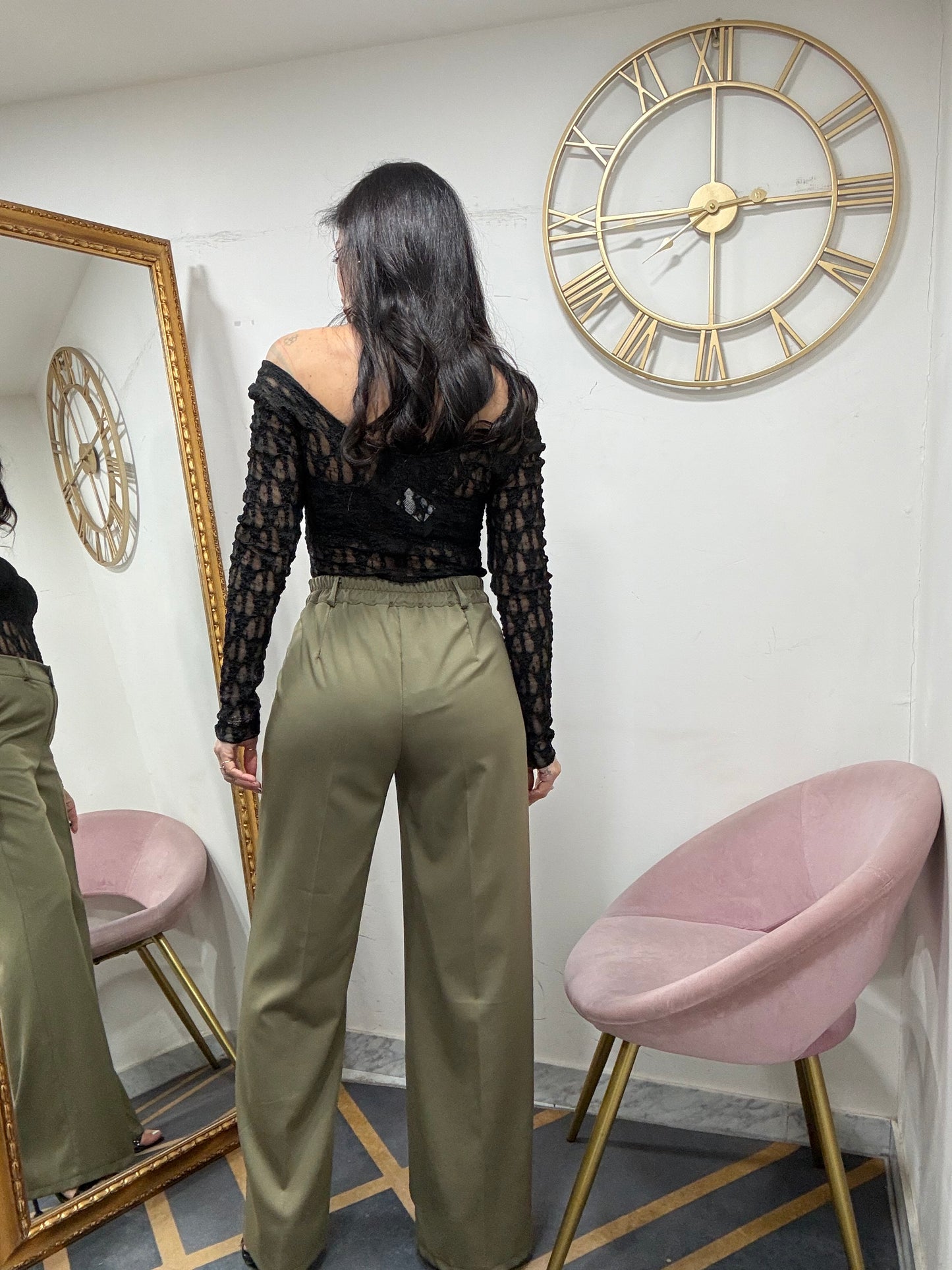 Tailleur collo punta e cinta 612