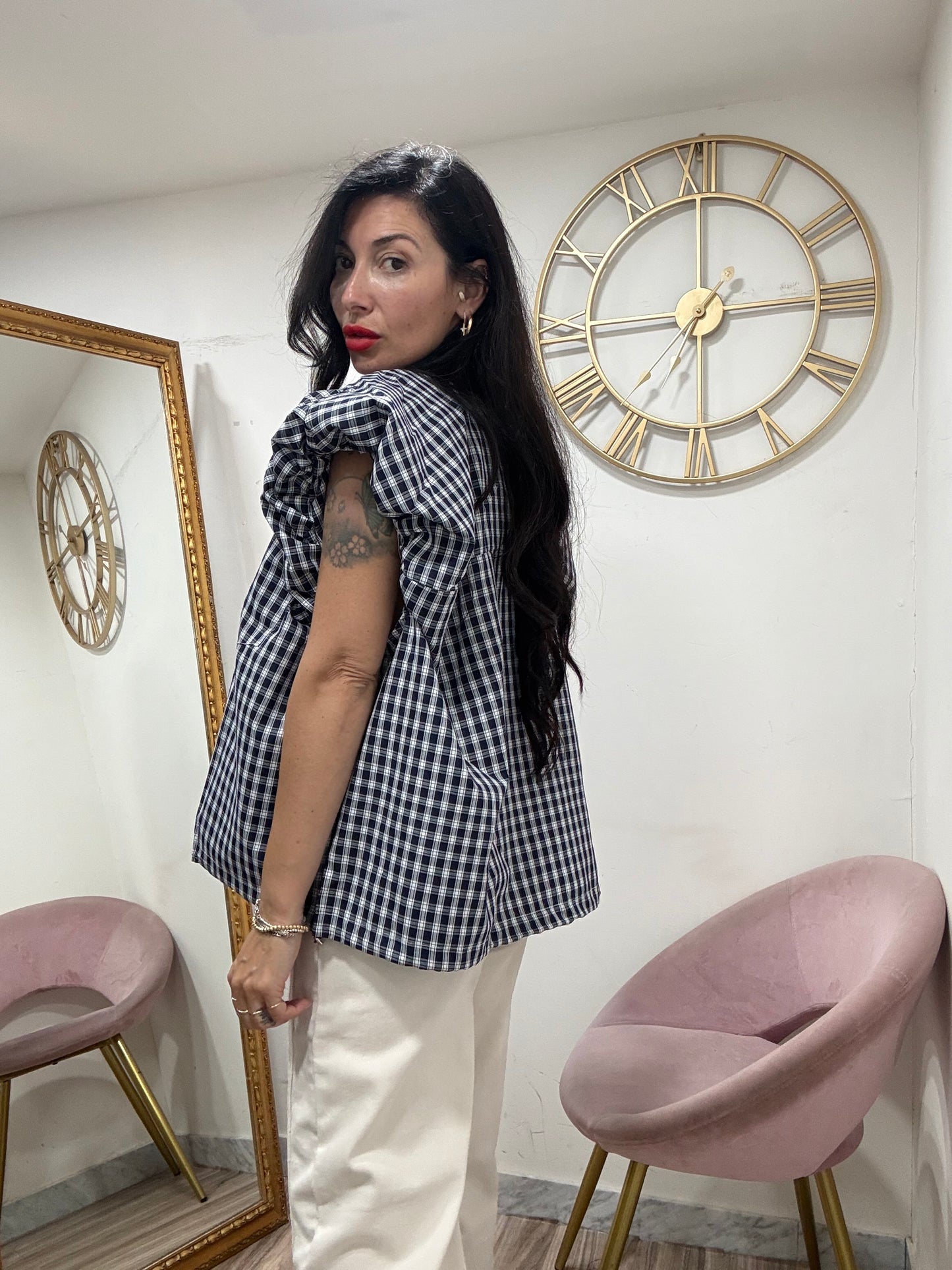 Camicia mezza manica palloncino 1836