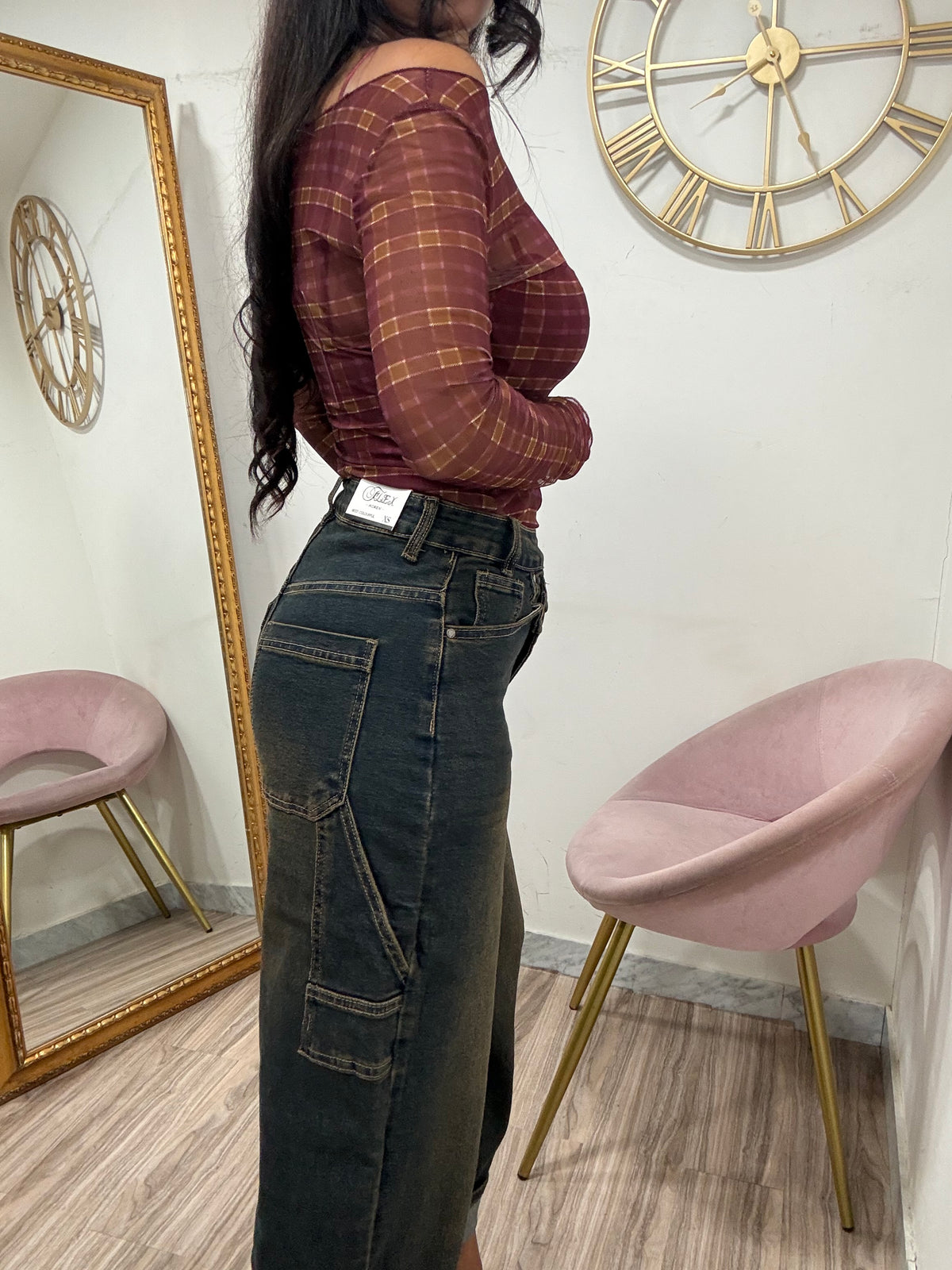 Jeans abbottonatura asimmetrica 912