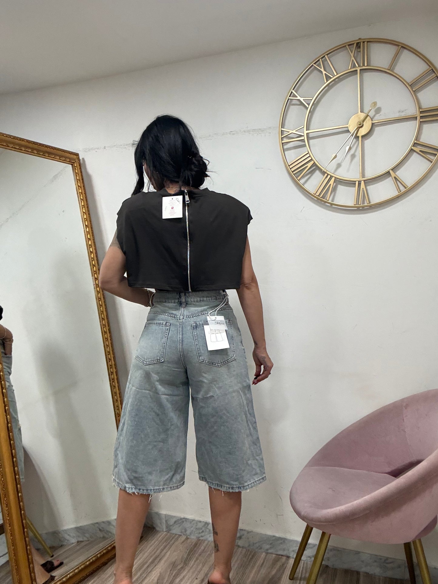 Maglia crop zip 22809