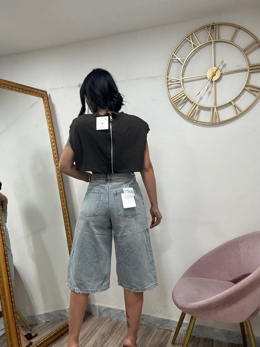 Maglia crop zip 22809