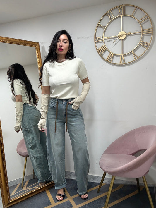 Jeans ballon laccio 038-1