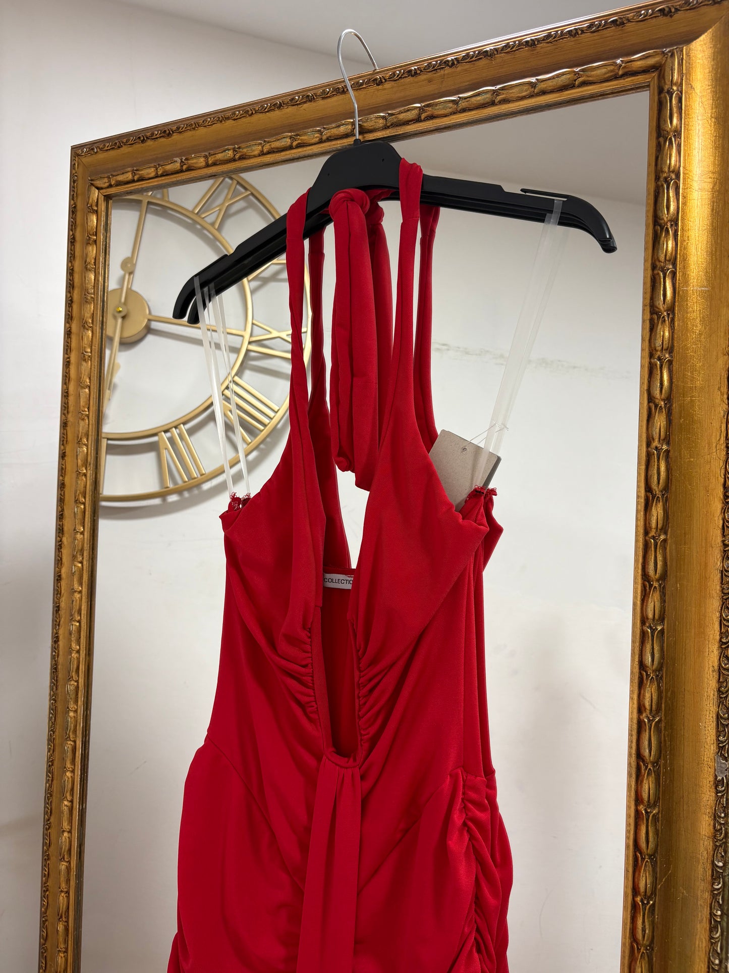 Long dress scollo a v steccato 11666