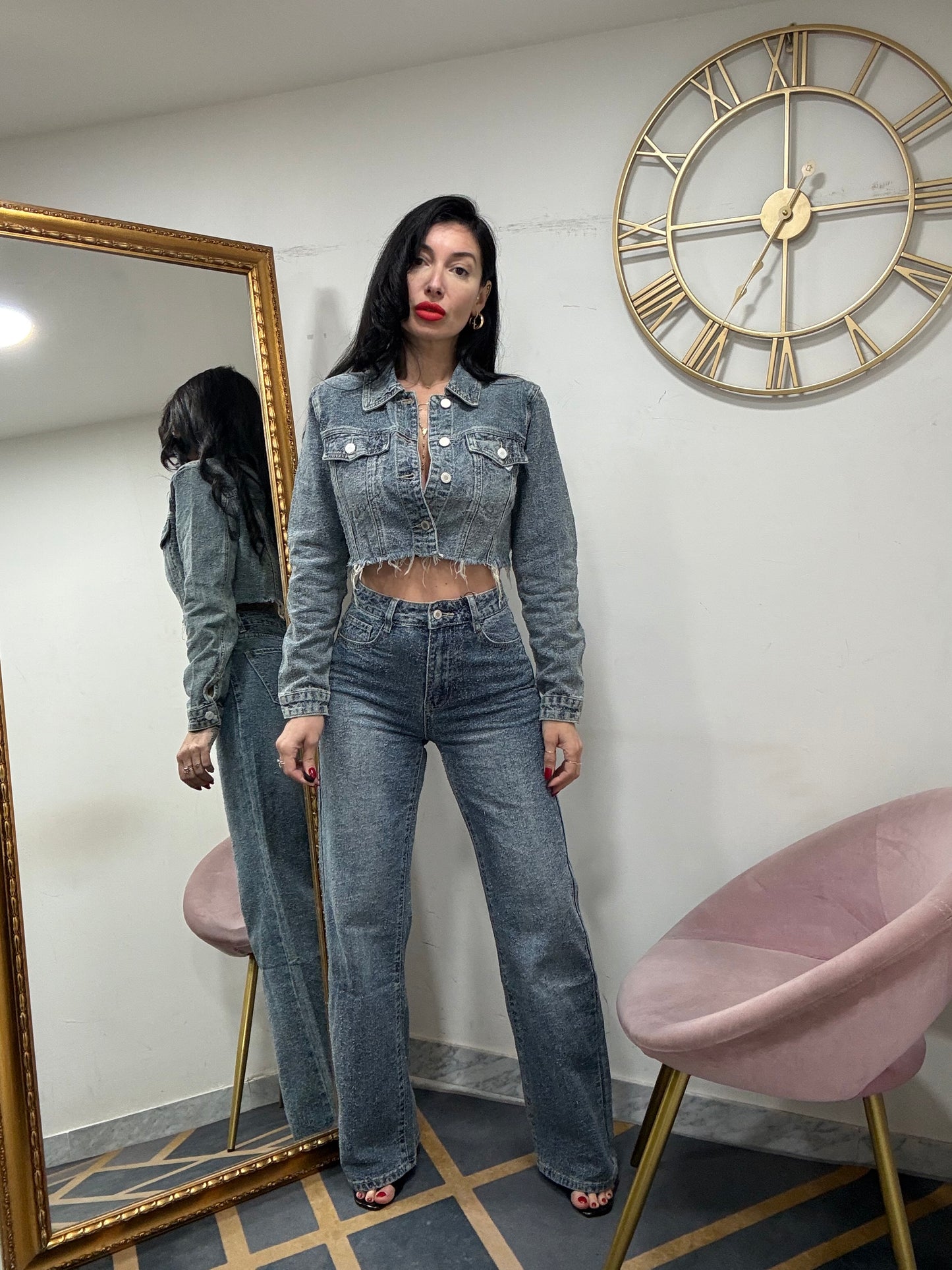 Coordset denim 8718-1