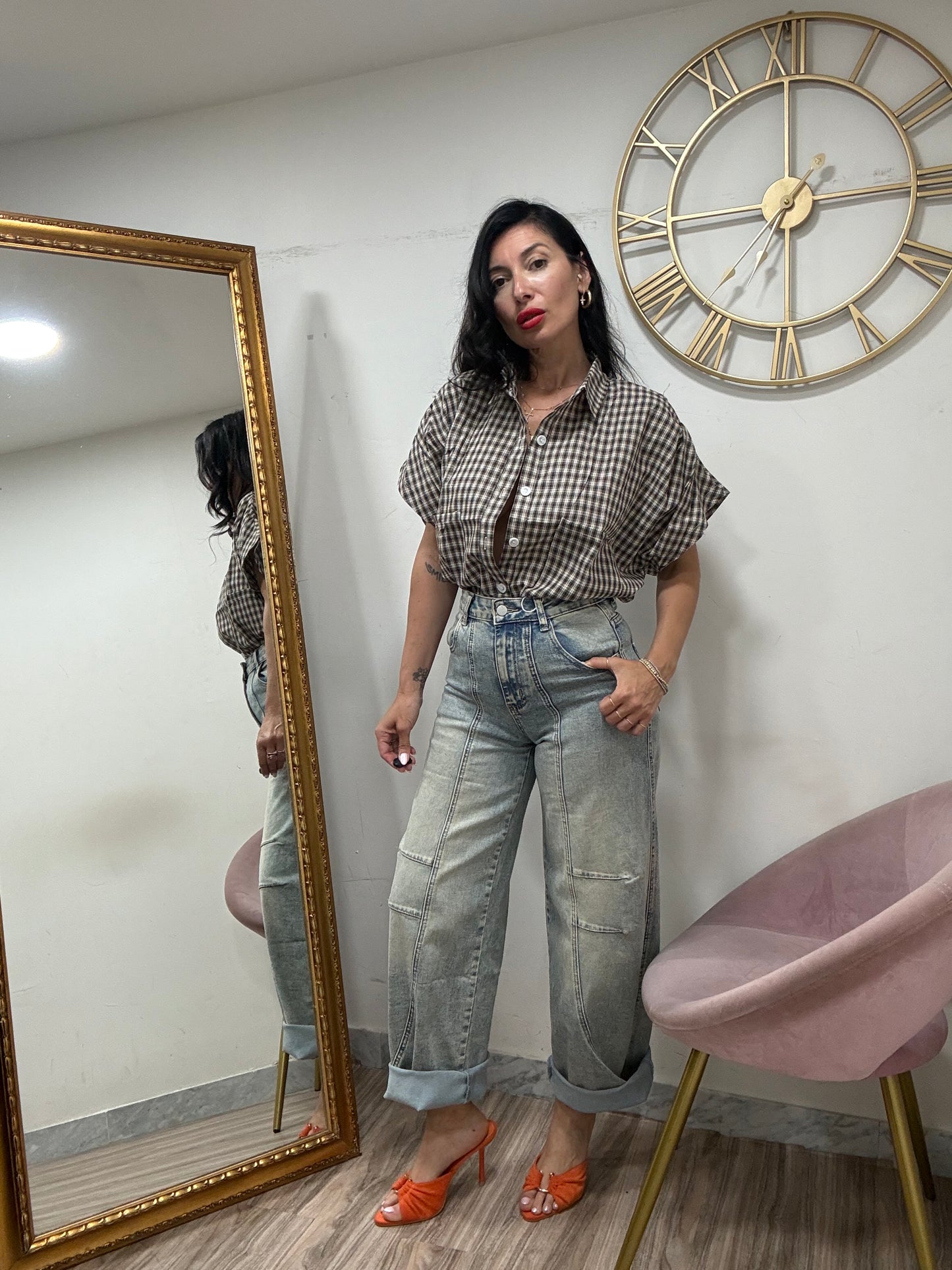 Jeans balloon sabbiato 447