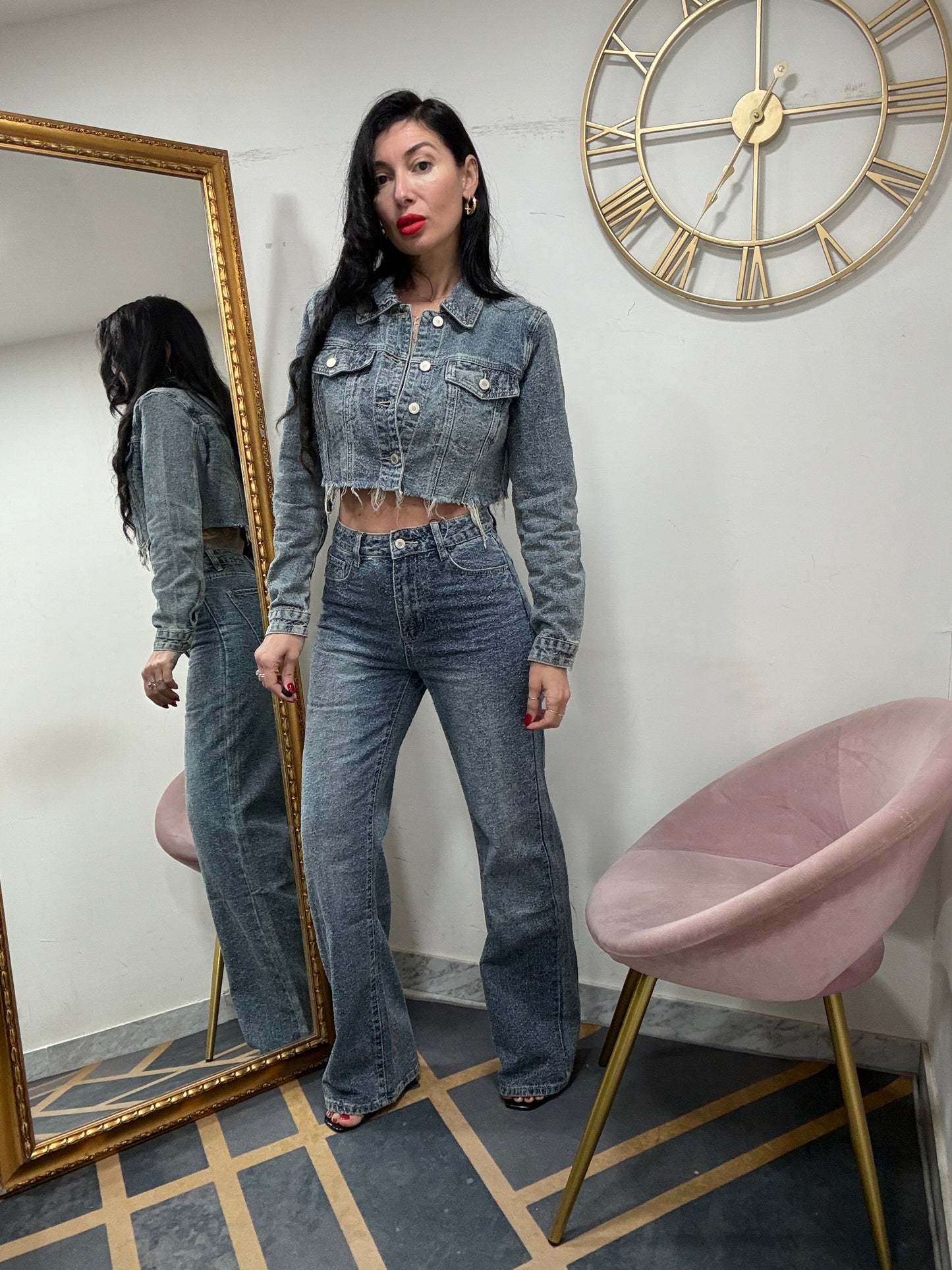 Coordset denim 8718-1