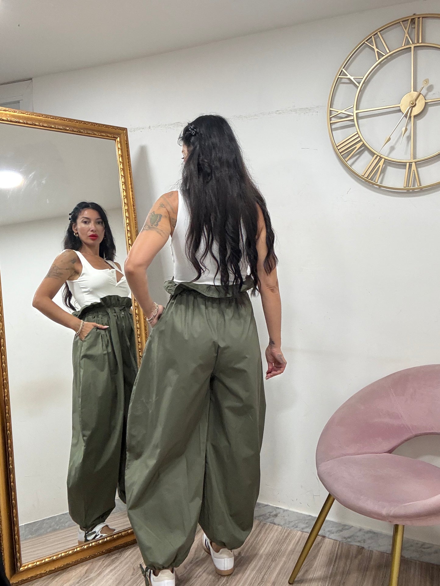 Pantalone risvolto balloon 22816