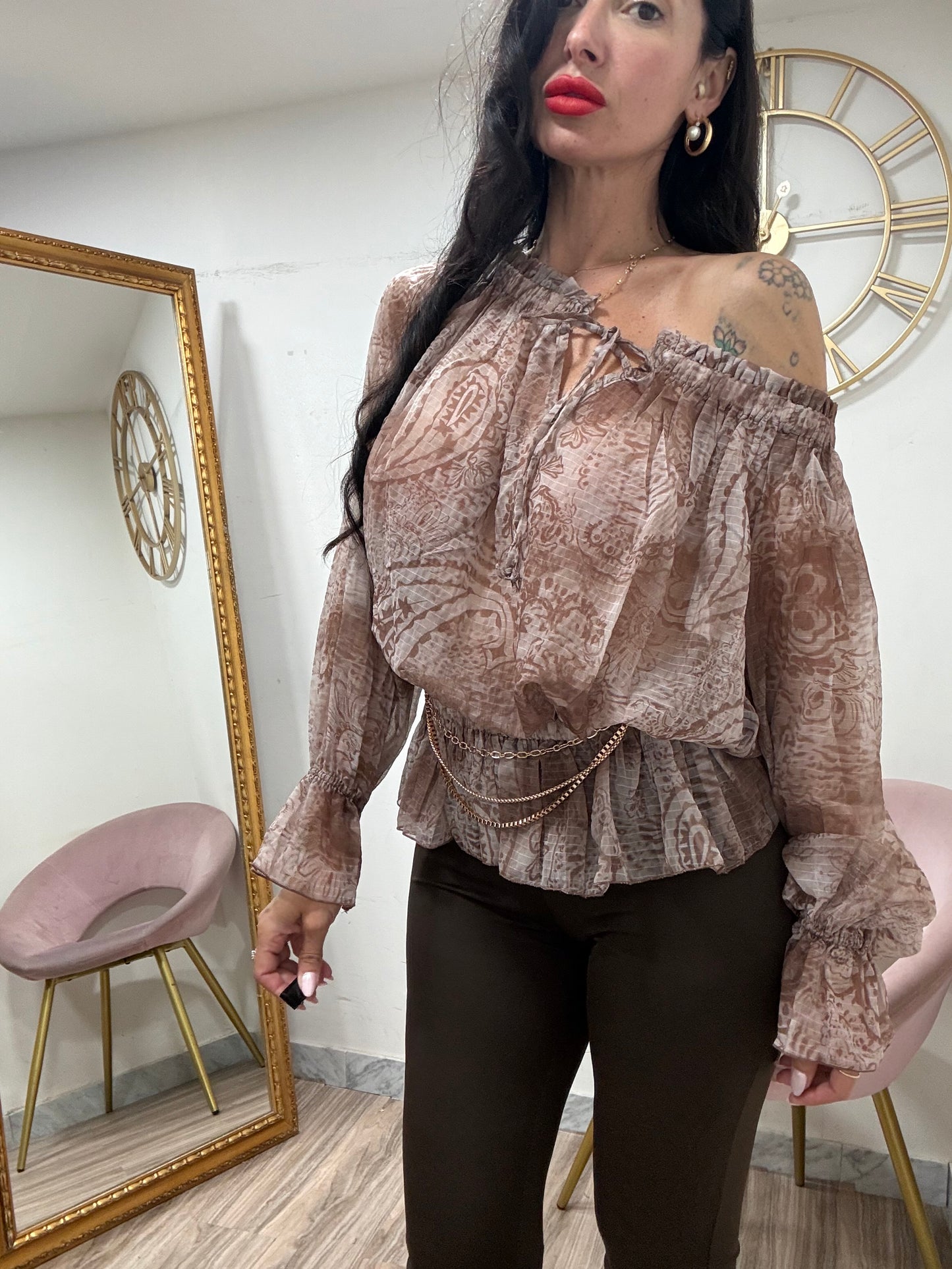Blusa fantasy trasparente 16116