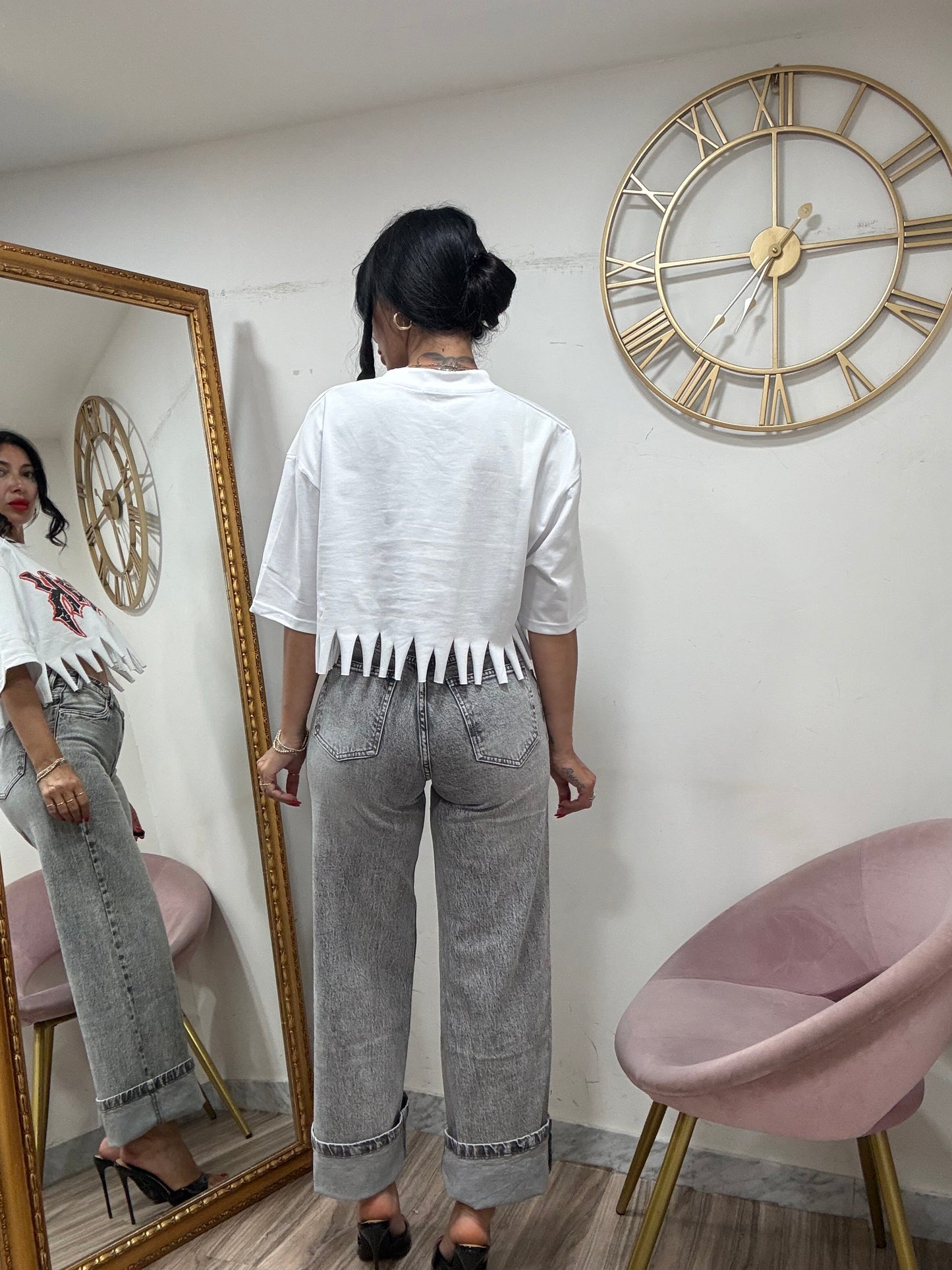 Shirt crop frange 5099
