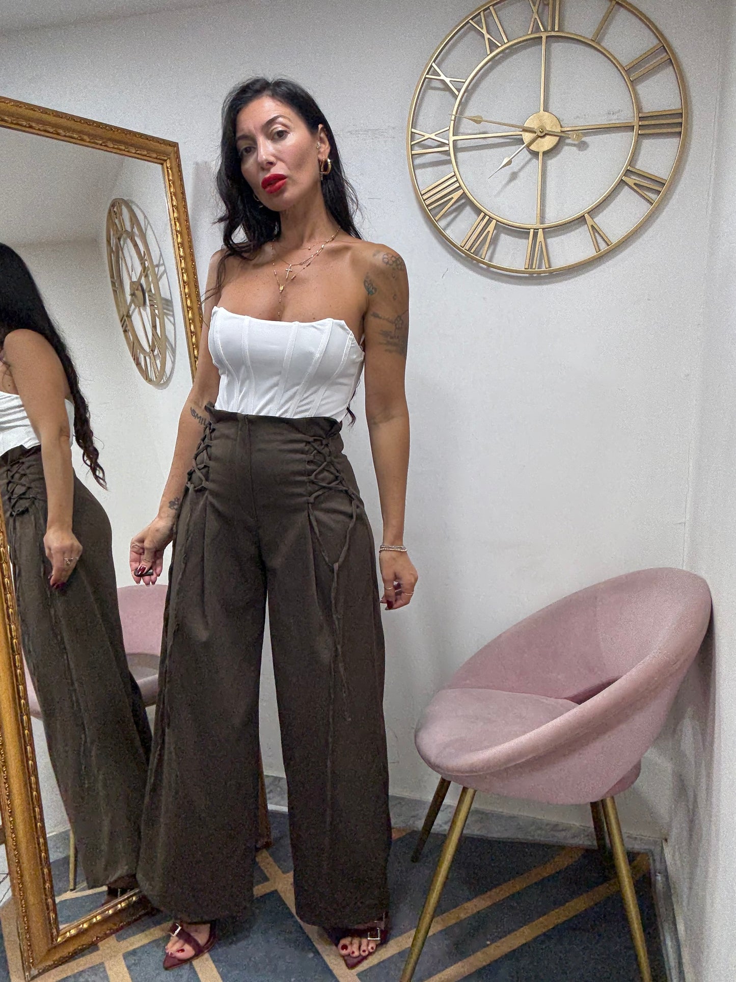 Pantalone bustier palazzo 229