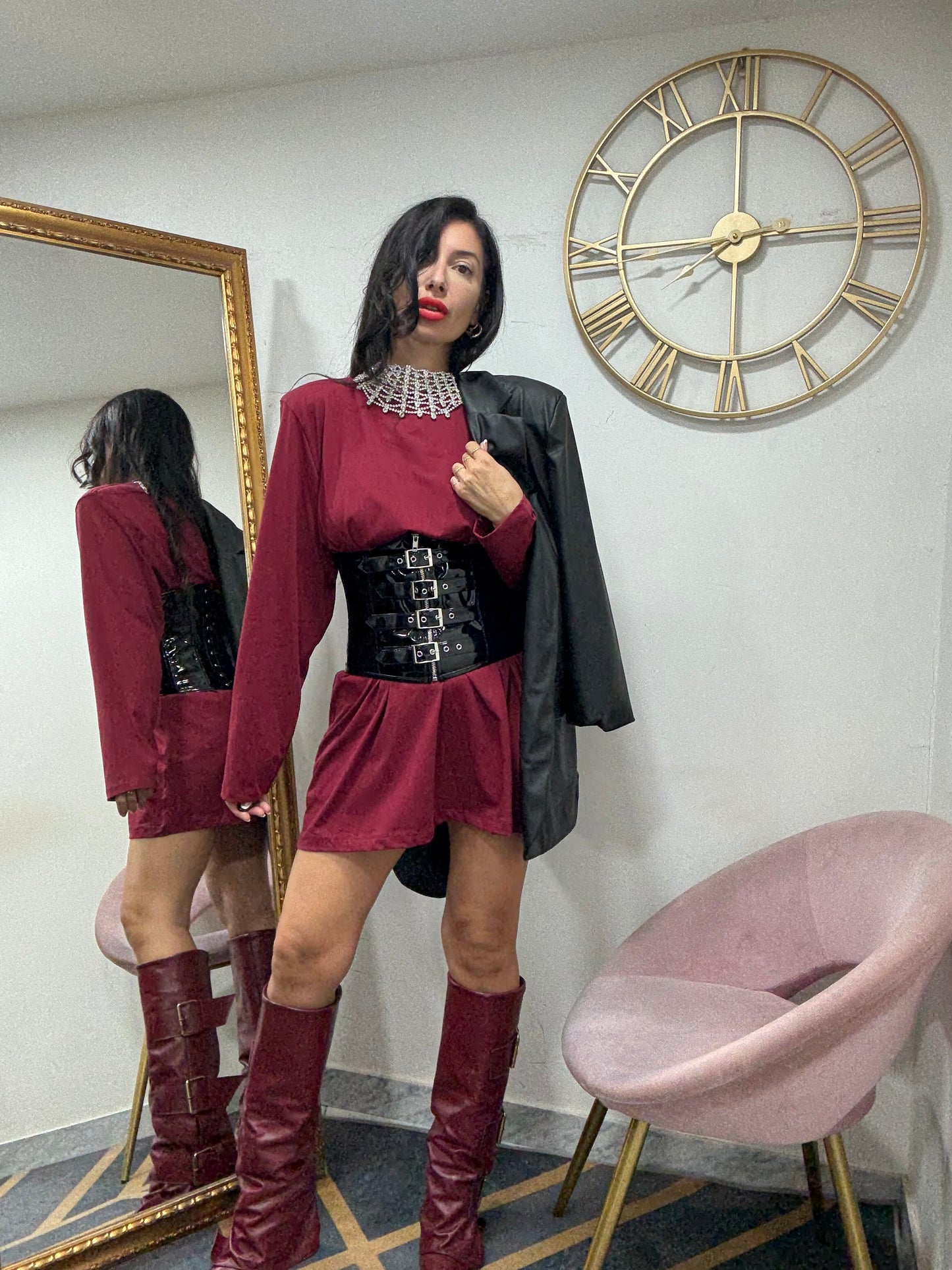 Cinta fibie corsetto vinile