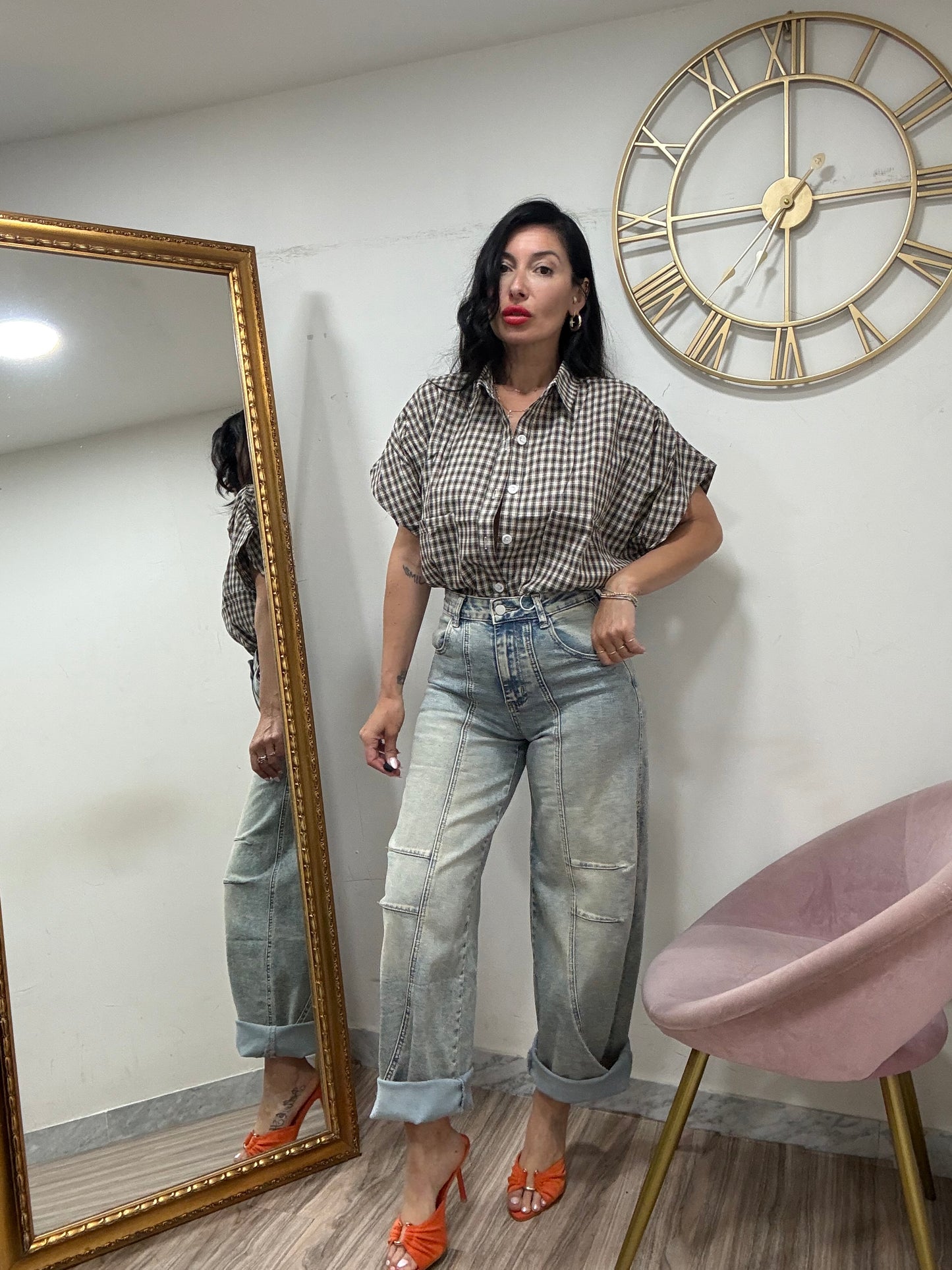 Jeans balloon sabbiato 447