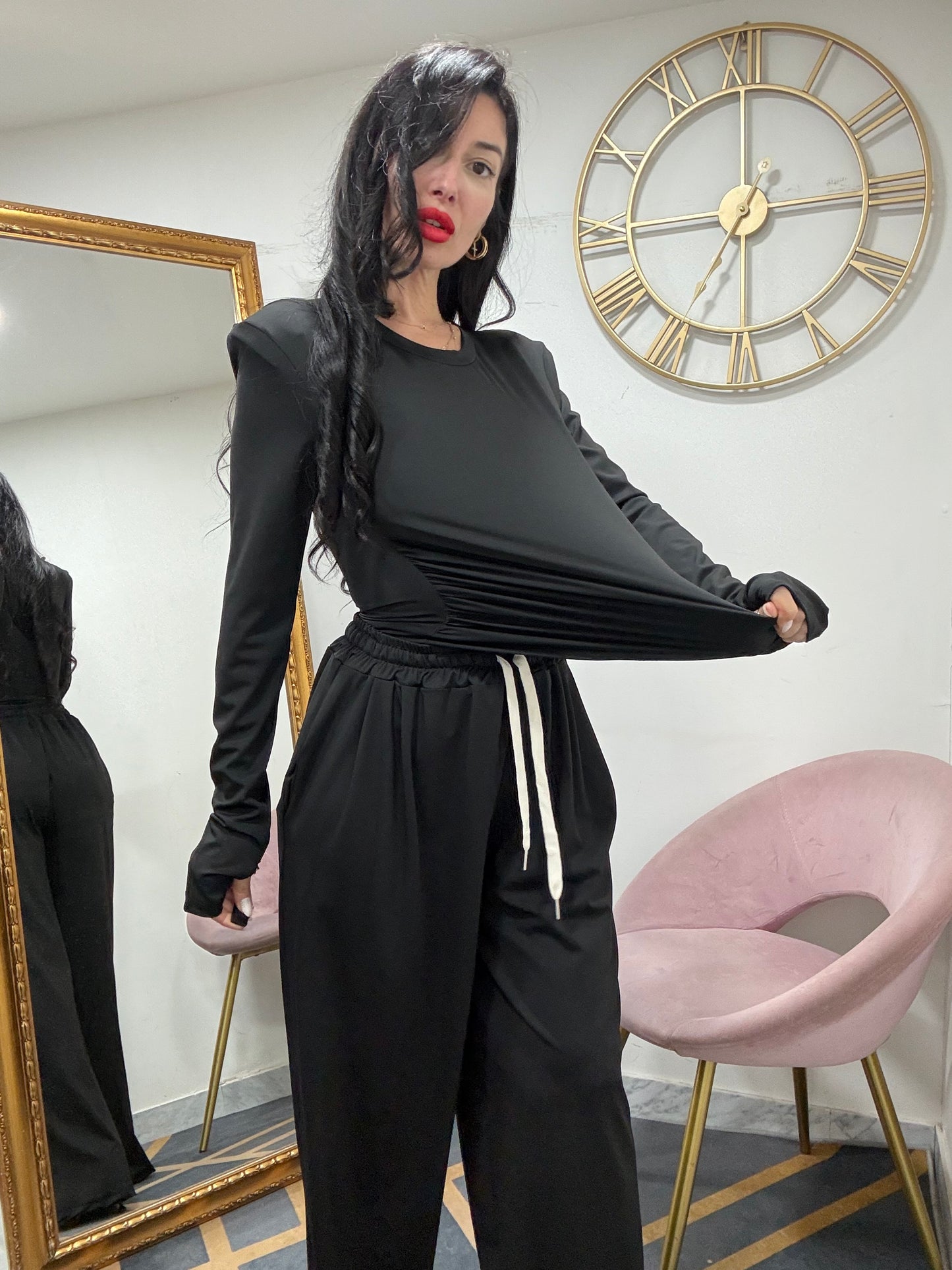 Coordinato pantalalaccio licra 22710