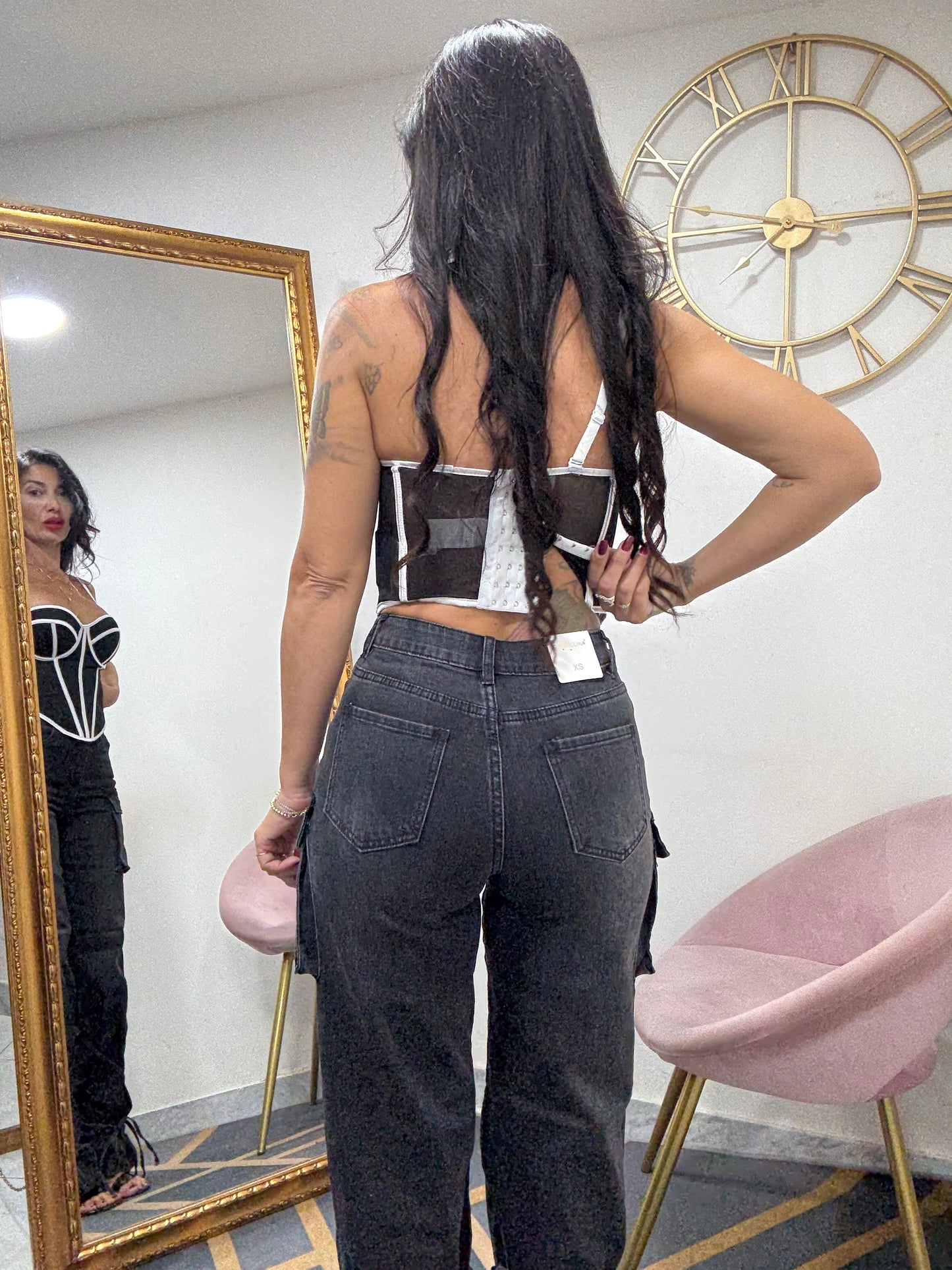 Jeans tasconi lacci caviglie 332