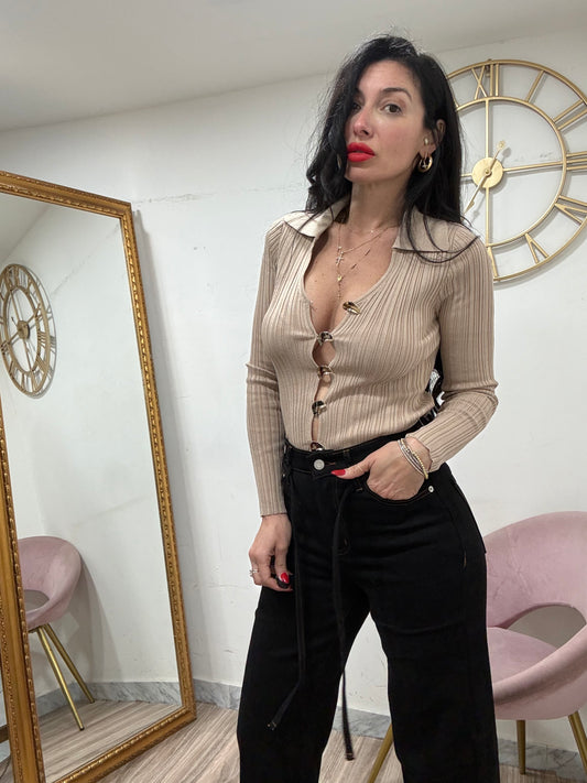 Cardigan bottoni oro 9726