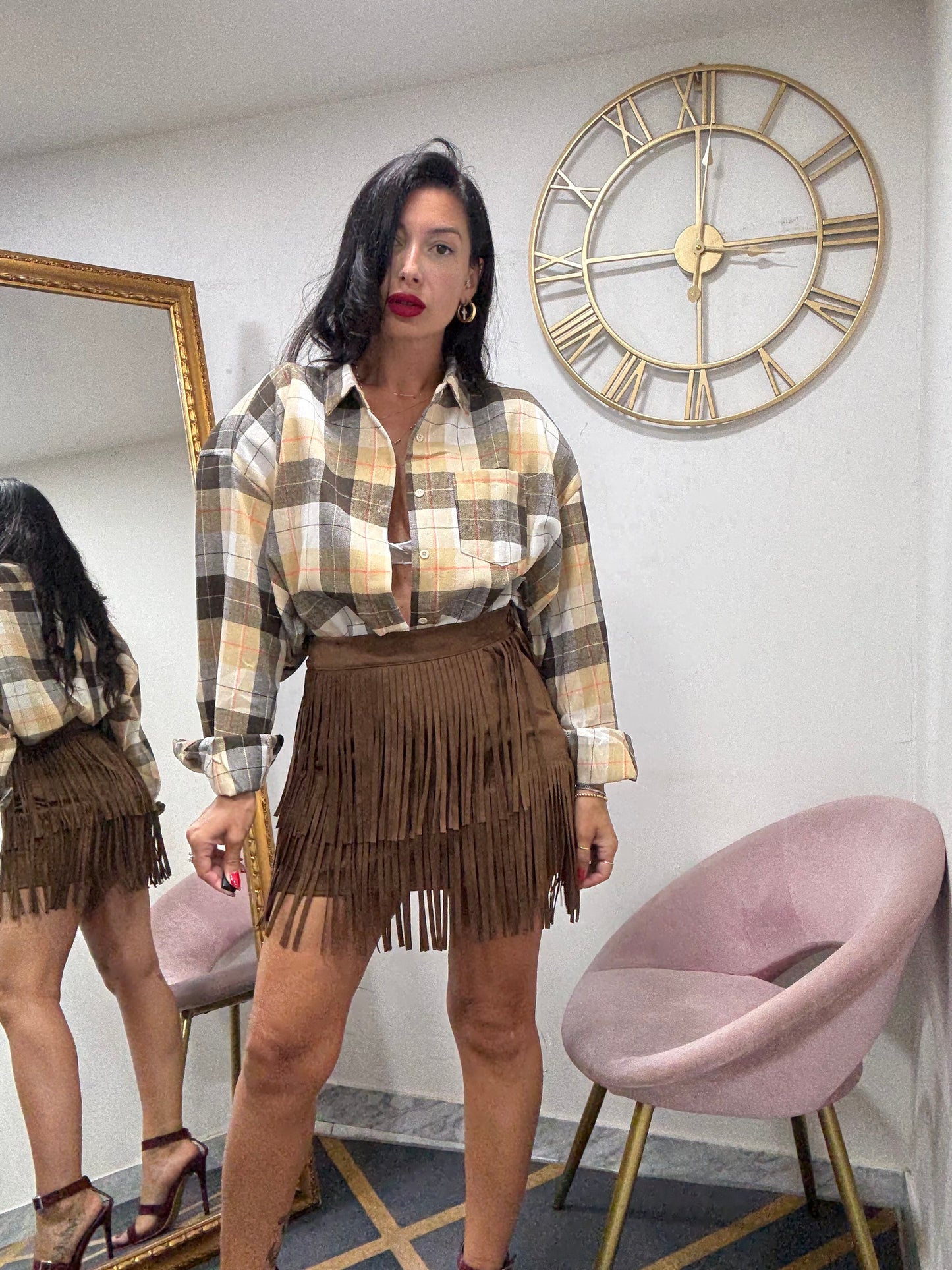 Camicia spalline over 695