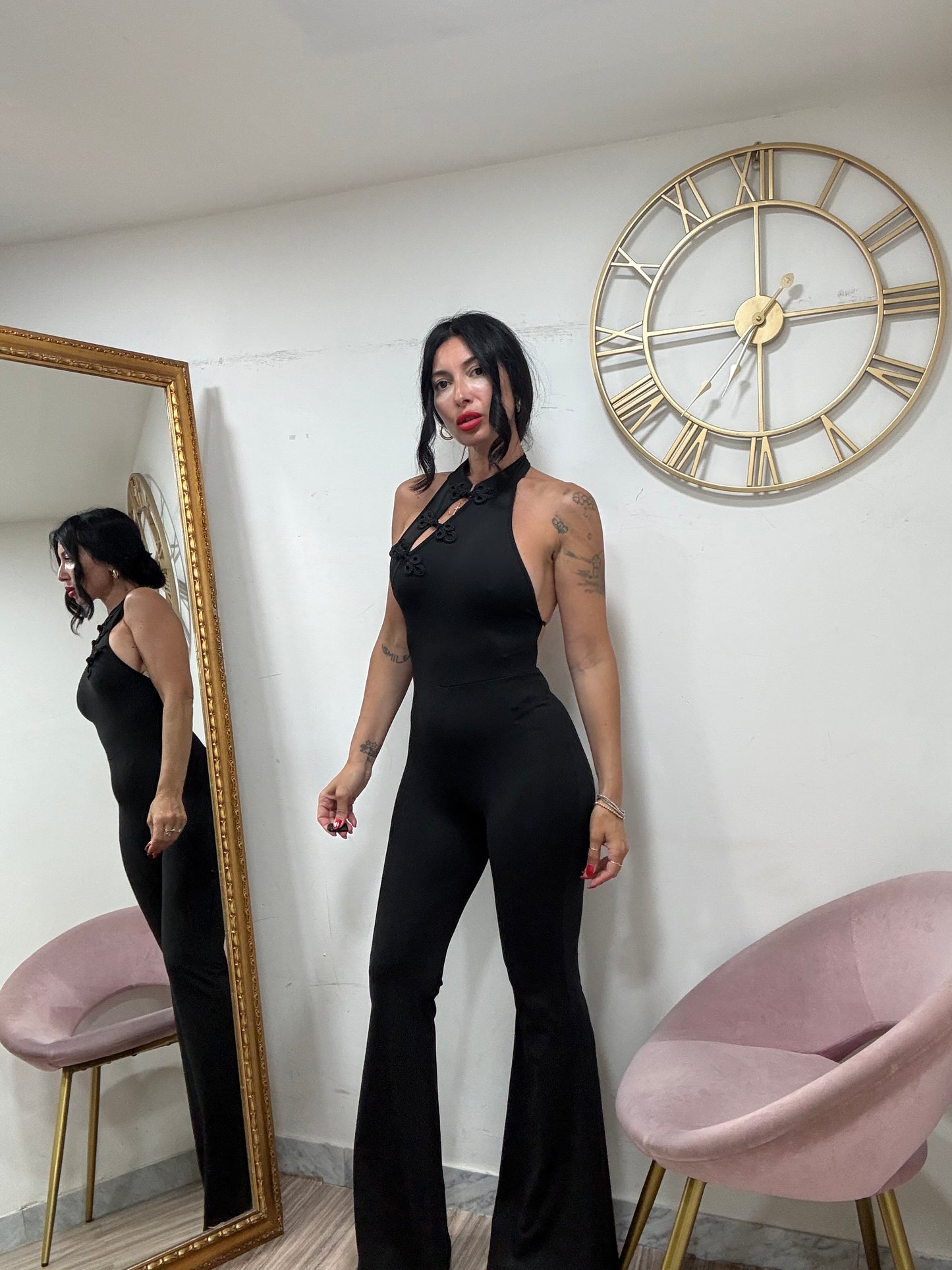 Jumpsuit zampa alamari 20453