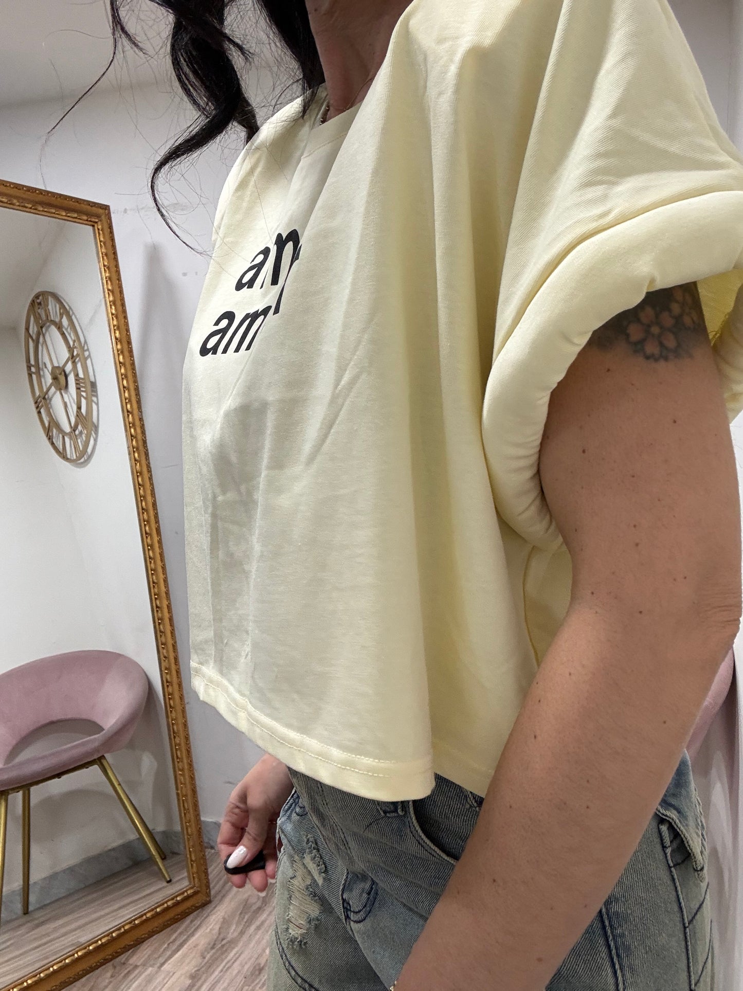 Maglia crop spallina Amour Amour   13626