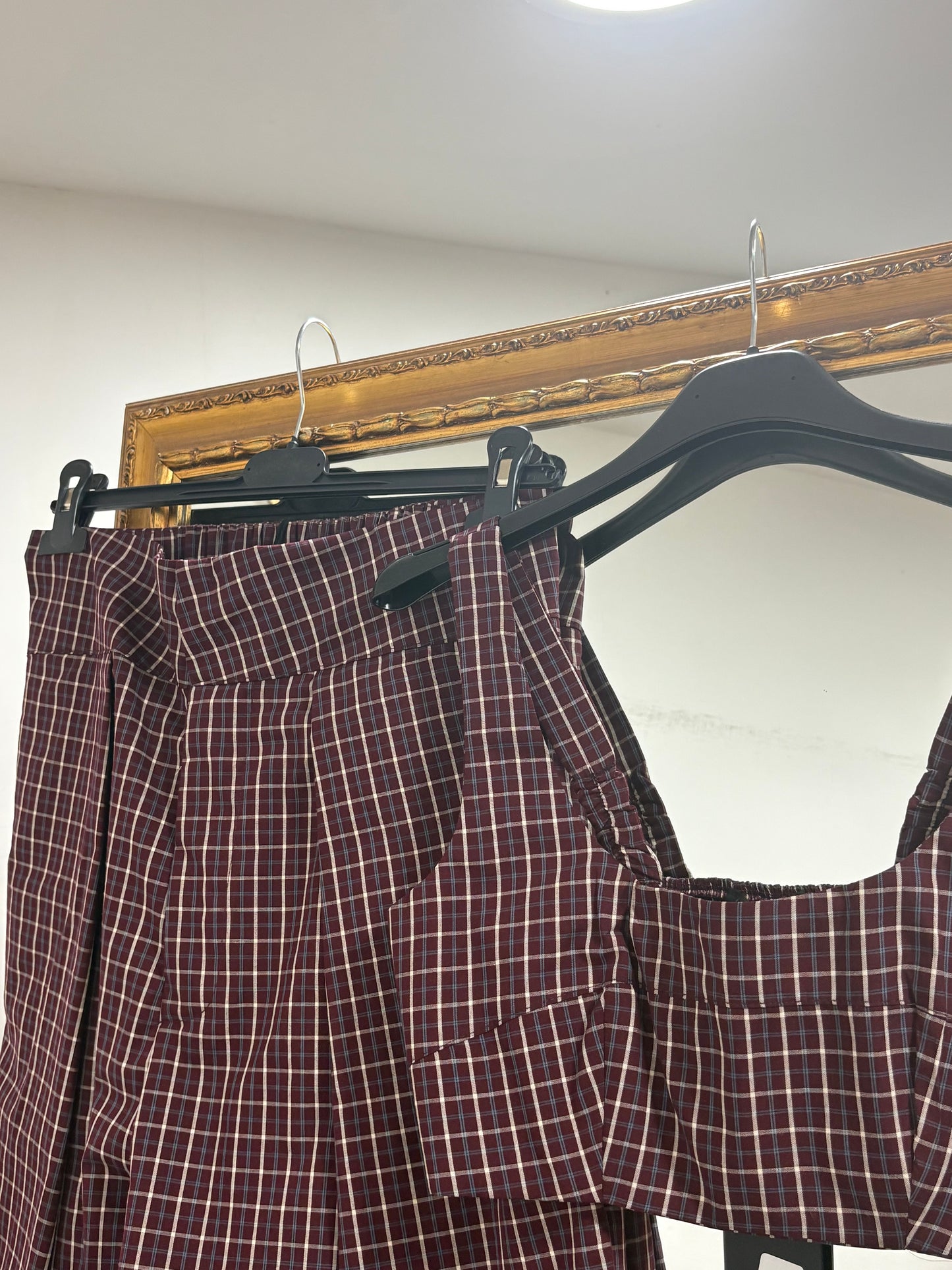 Coordinato quadri top  e pant ballon 1301
