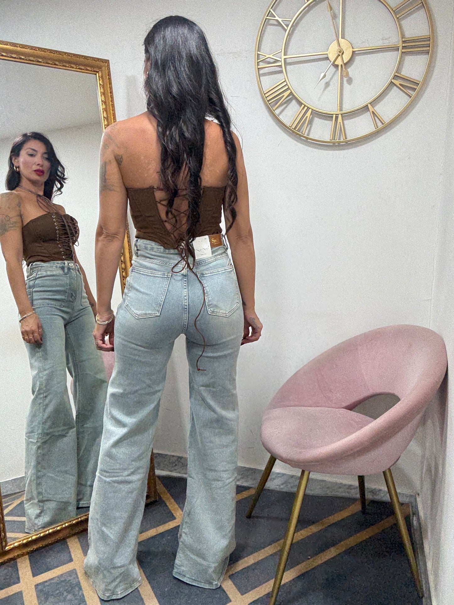 Jeans zampa over 037