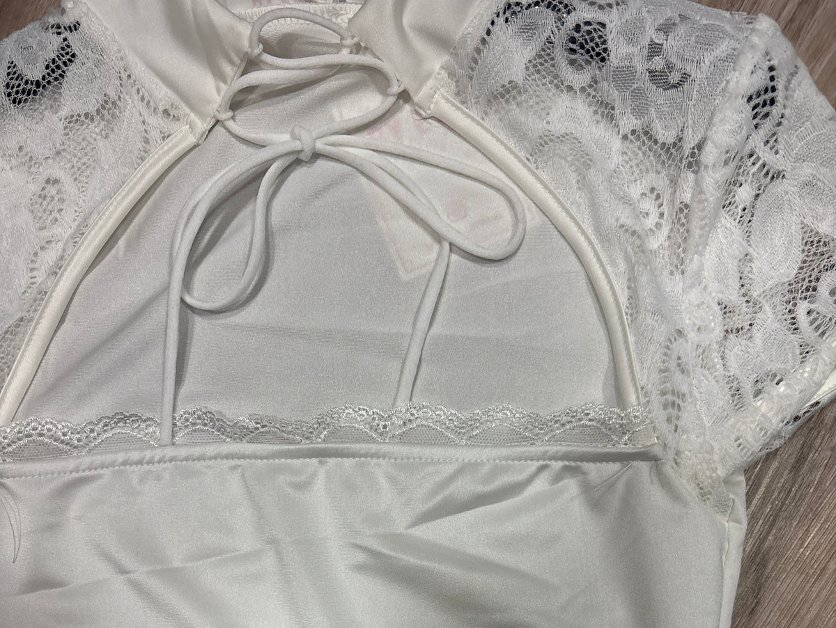 Maglia 1/2 manica pizzo laccio  2364