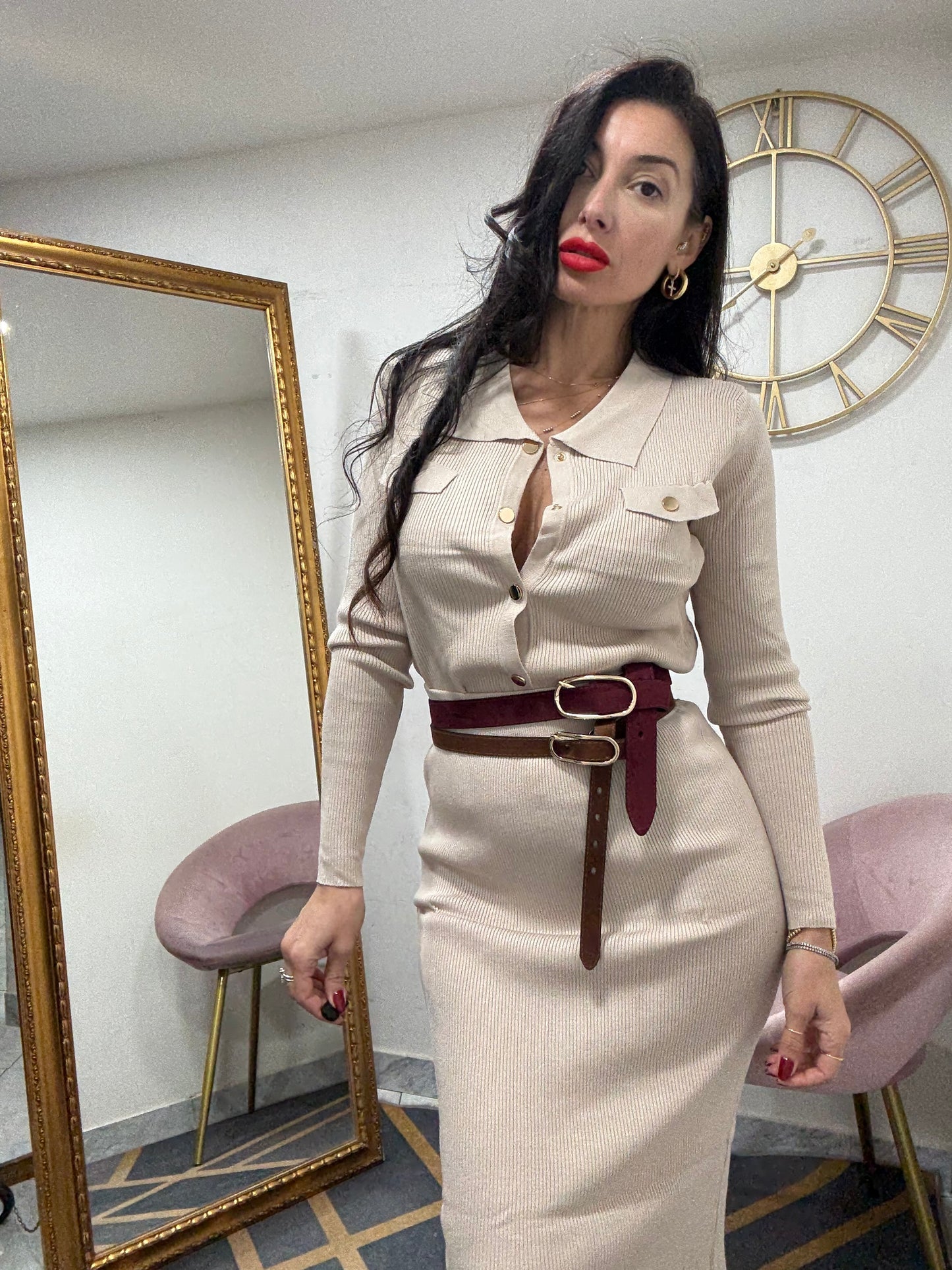 Coord cardigan polo 102