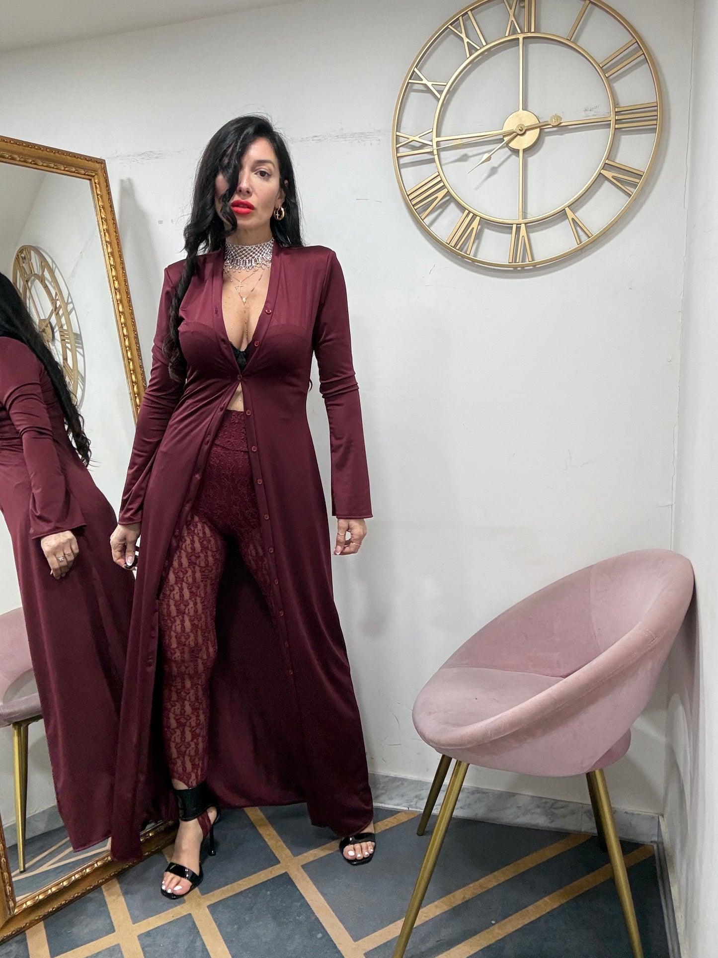 Dress bottoni lungo 288