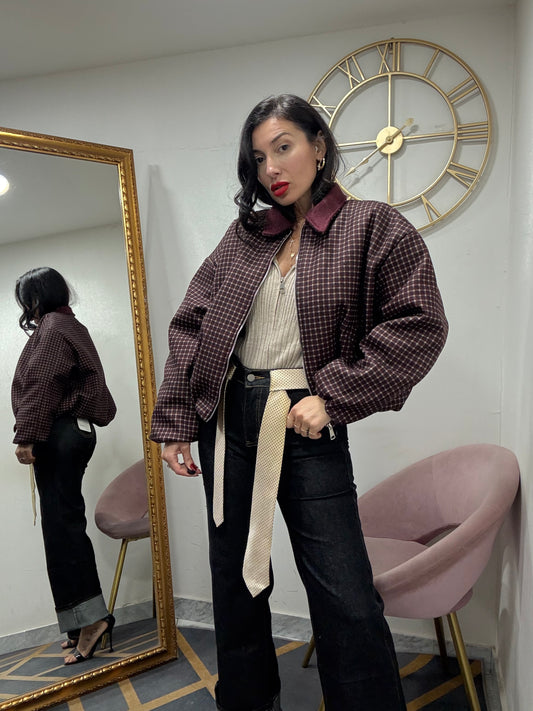 Bomber panno quadretti 811