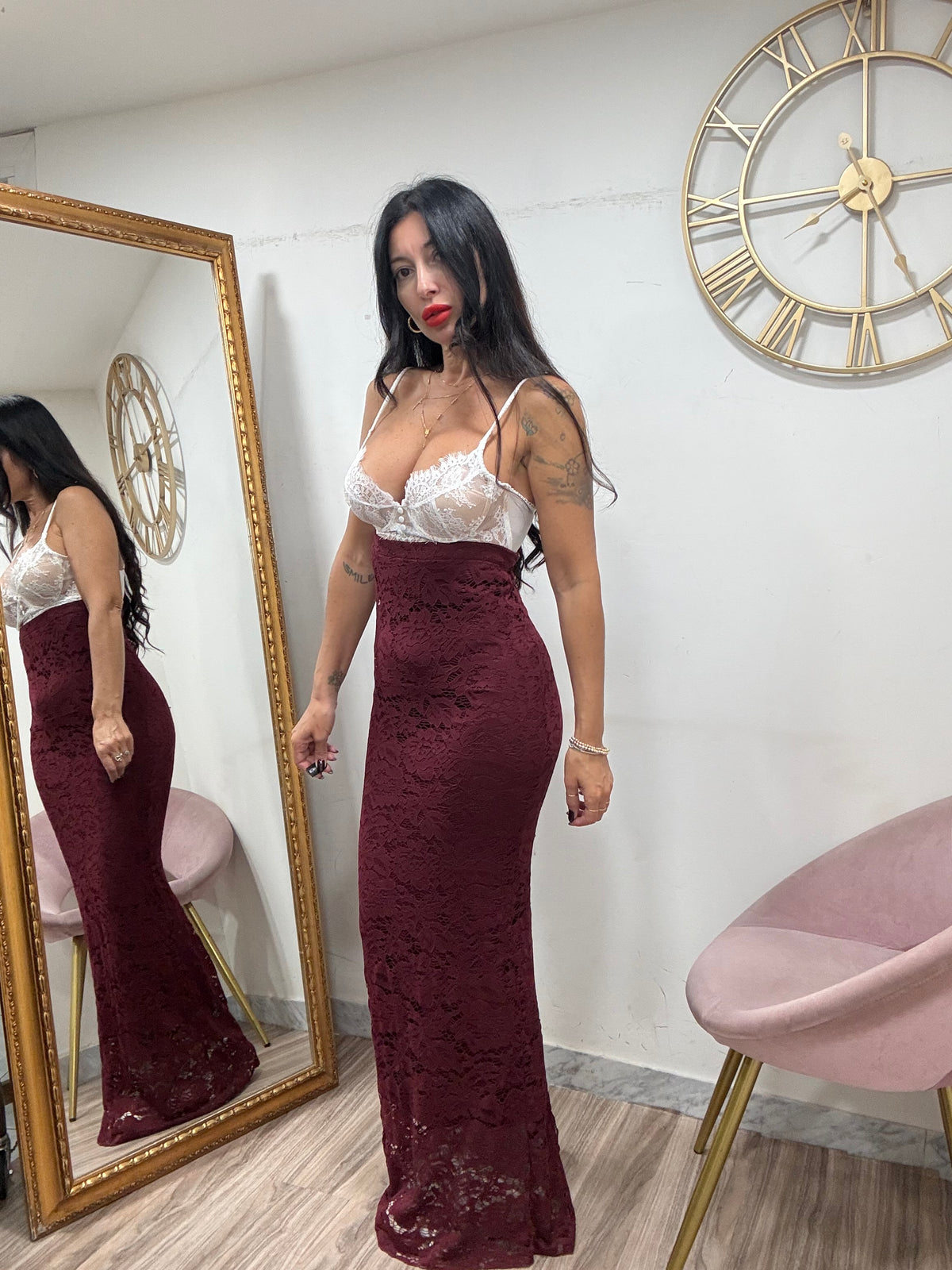 Gonna lunga merletto 5054